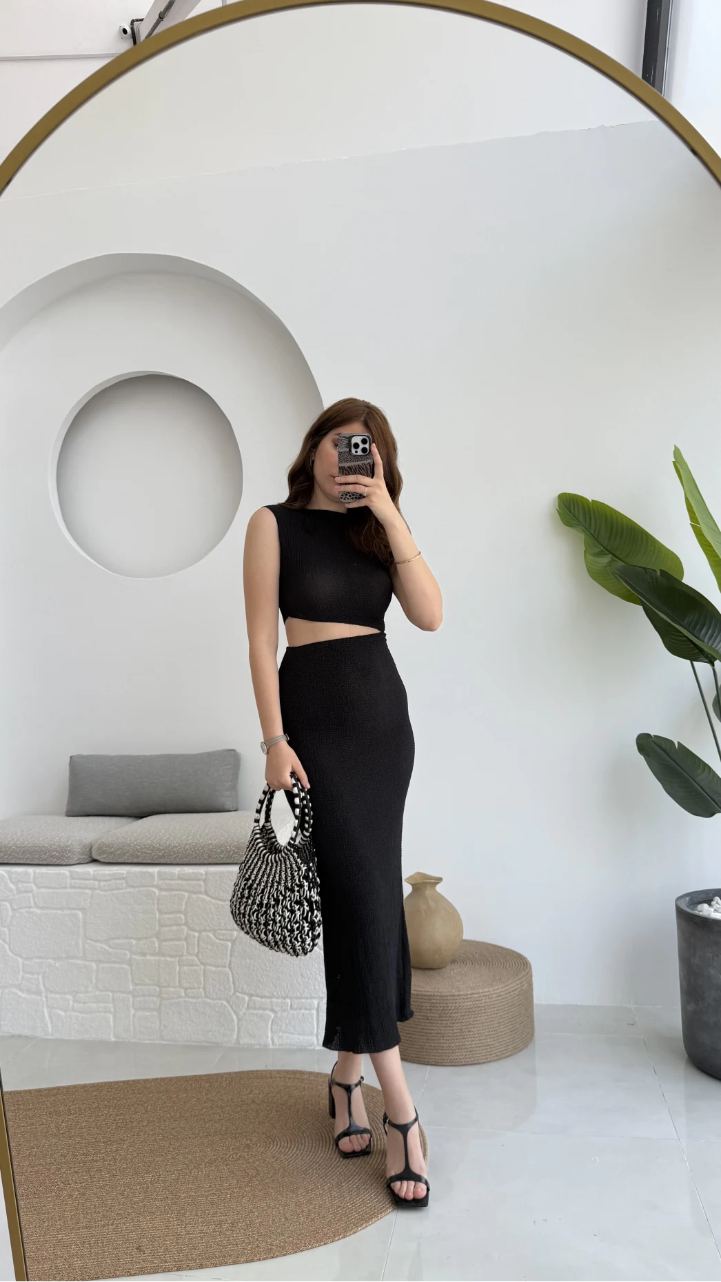 Ramona Bürümcük Elbise Siyah