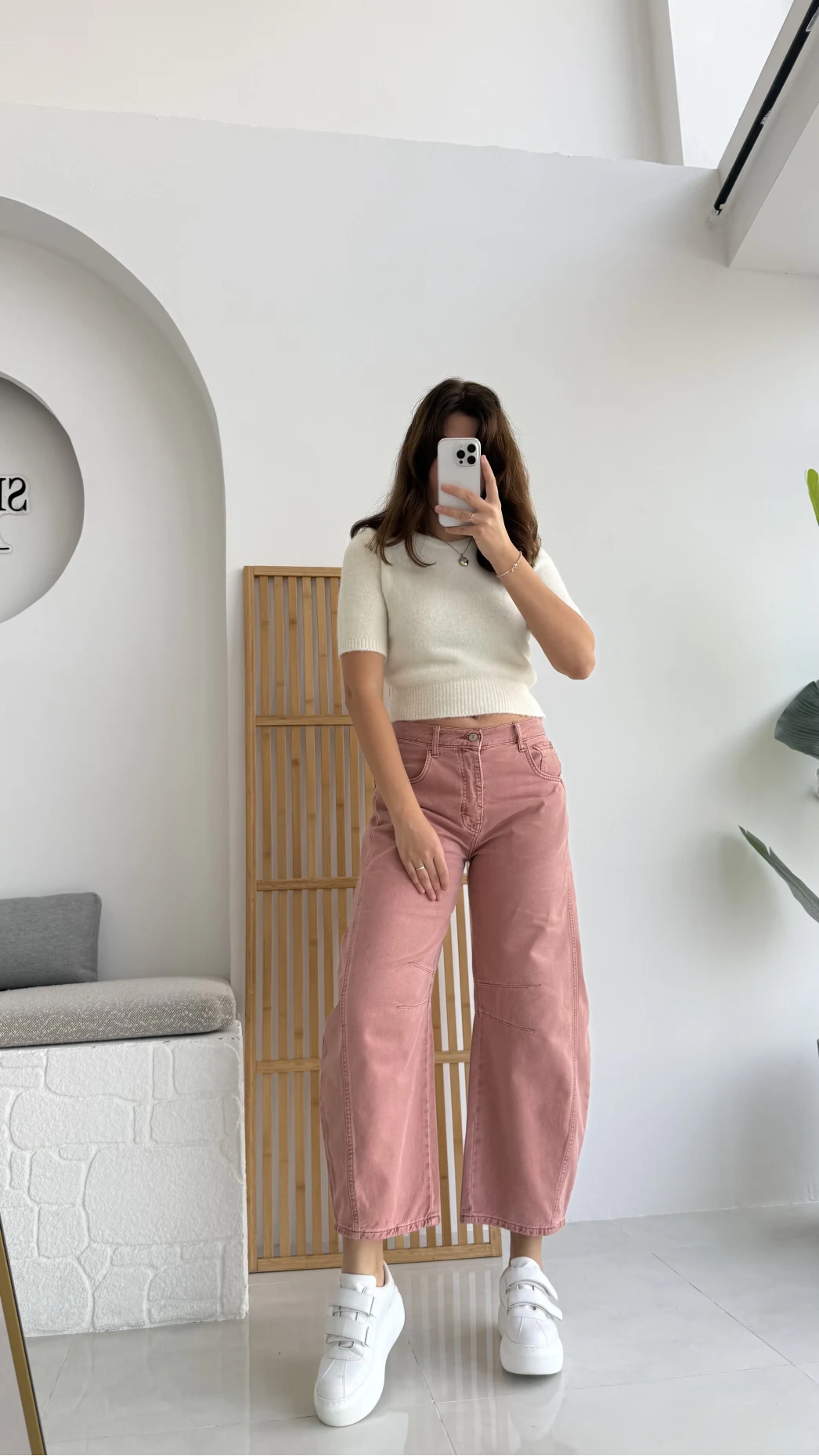 Rape Baggy Pantolon Gül Rengi