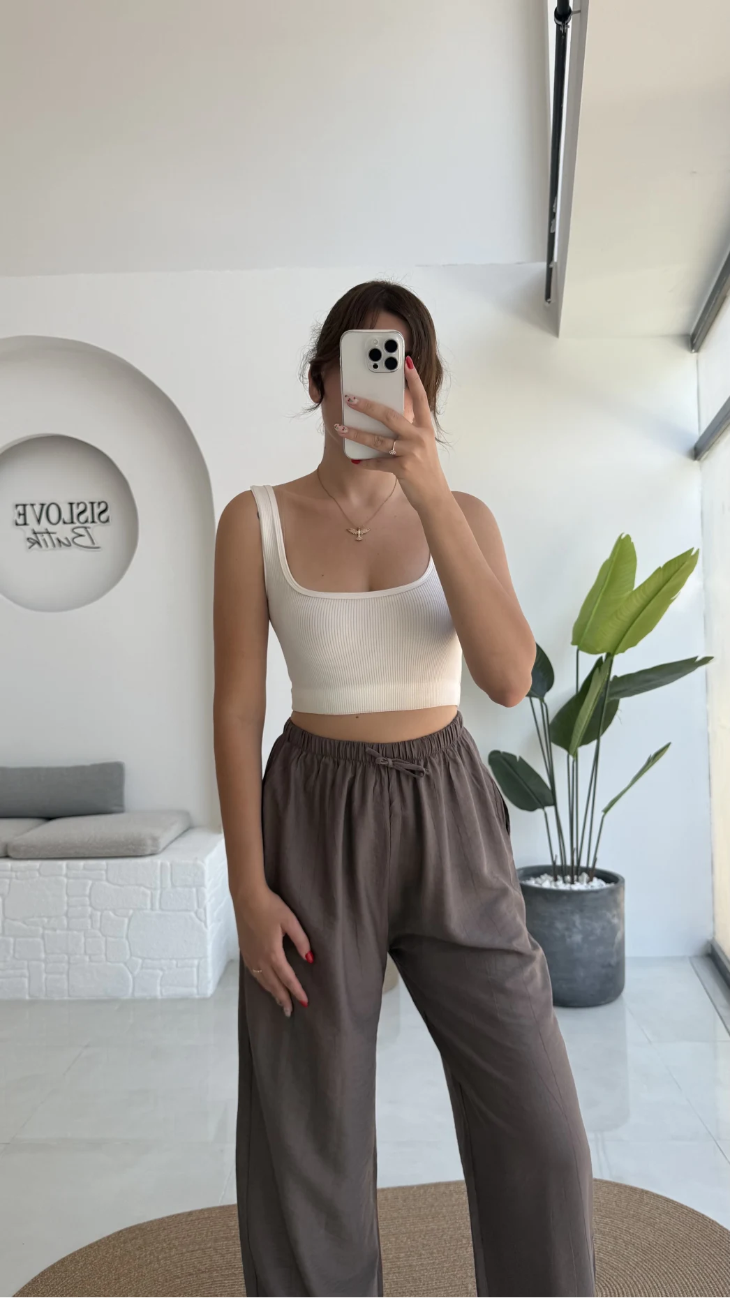 Raya Cepli Pantolon - Koyu Vizon