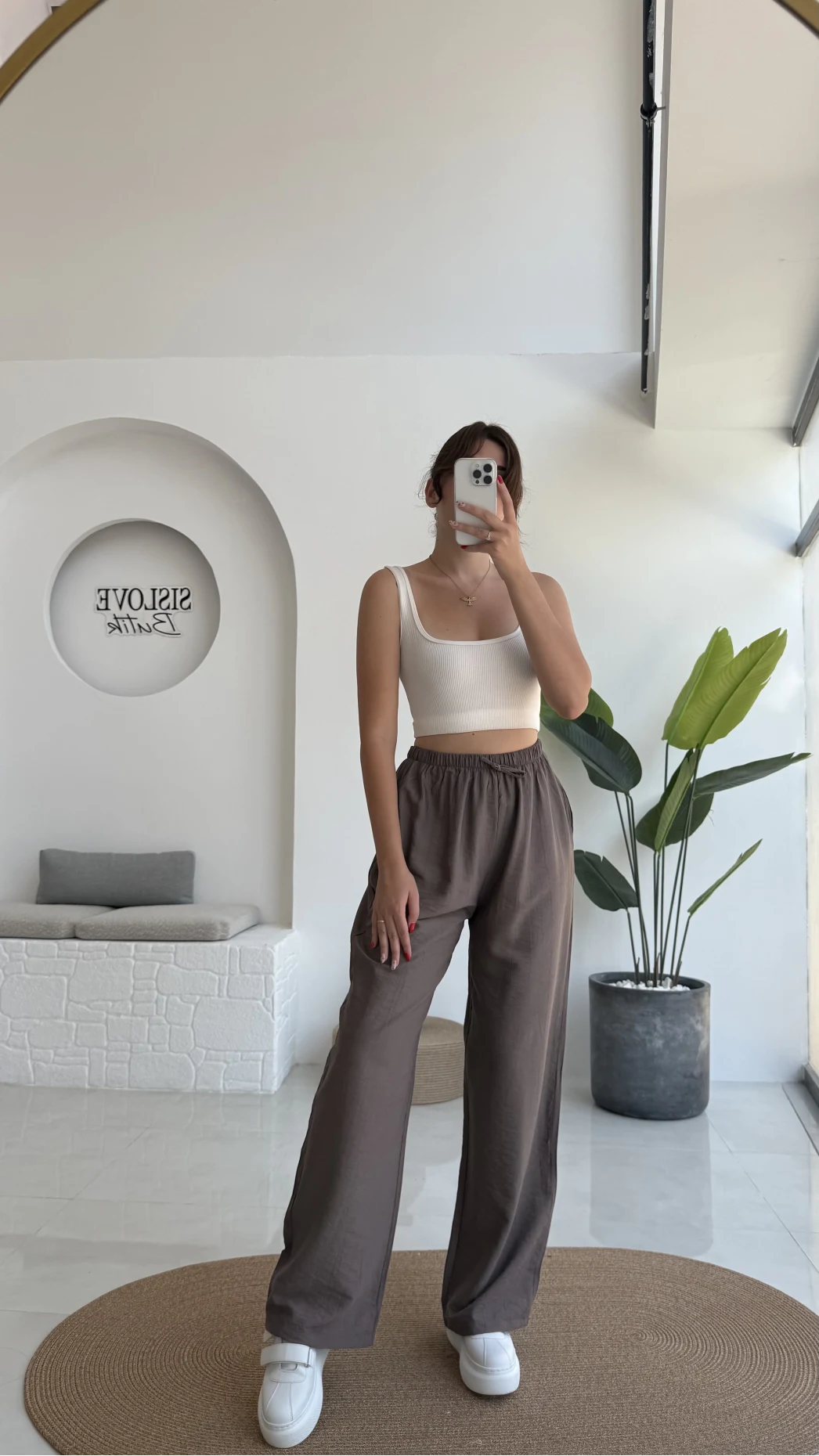 Raya Cepli Pantolon - Koyu Vizon