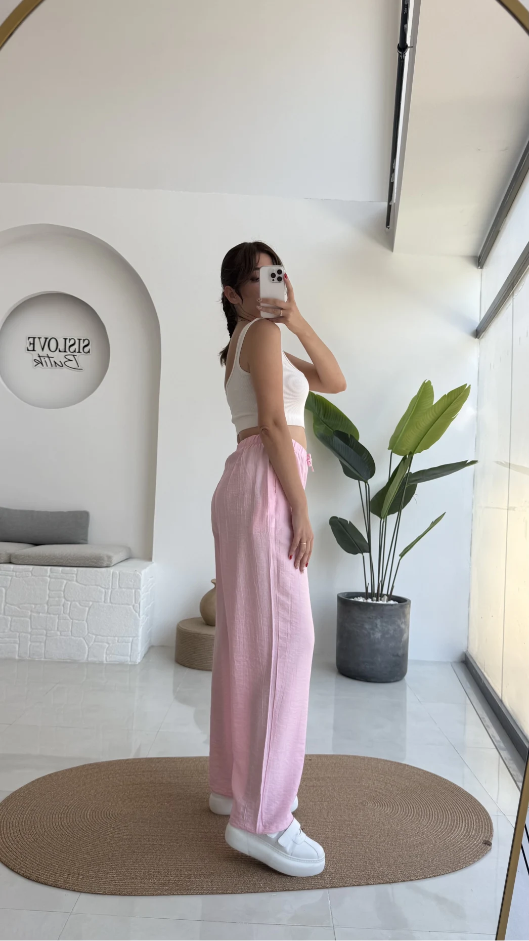 Raya Cepli Pantolon - Pembe