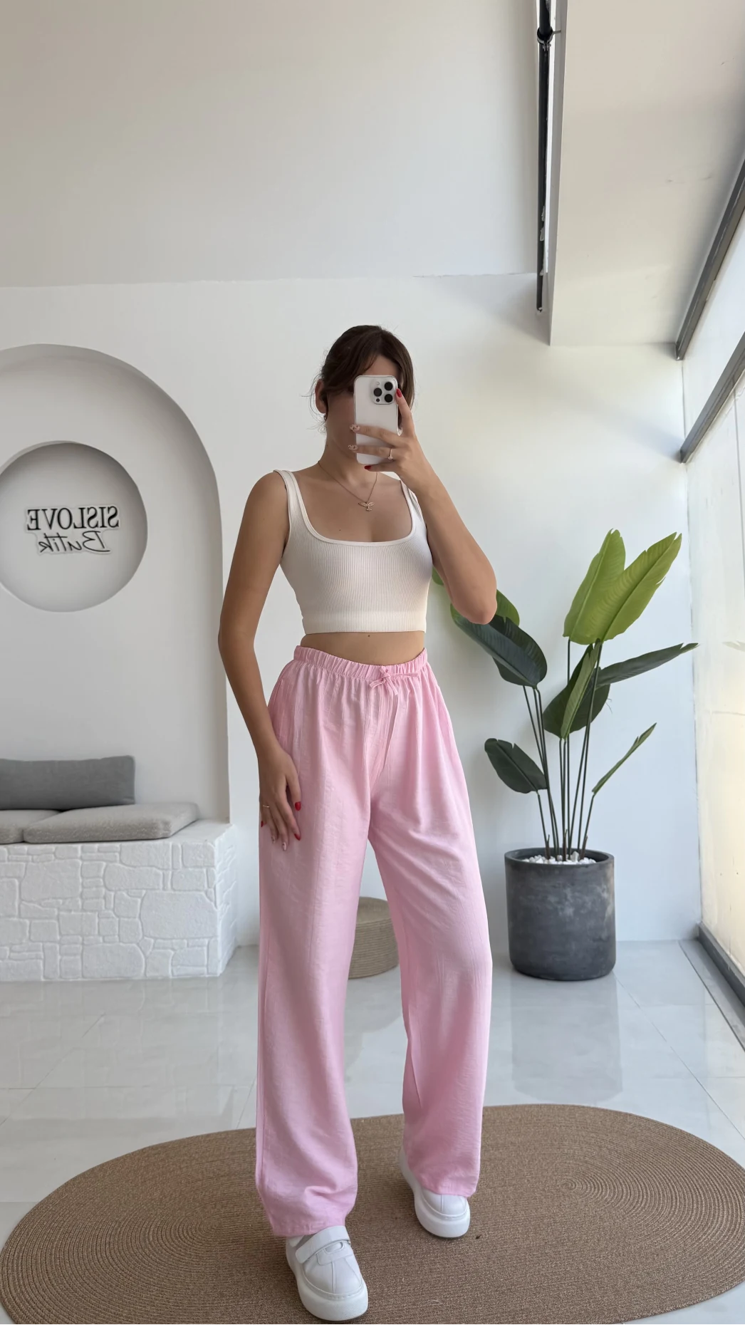 Raya Cepli Pantolon - Pembe