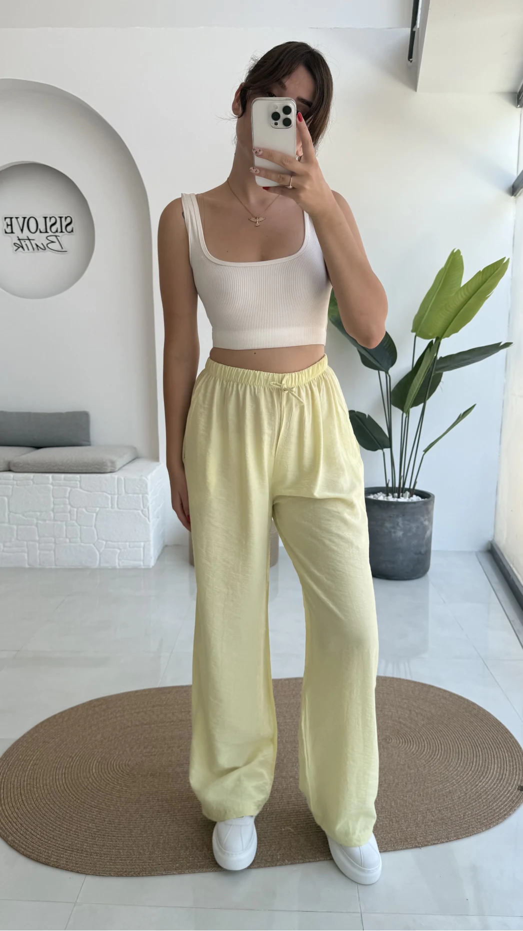 Raya Cepli Pantolon - Sarı