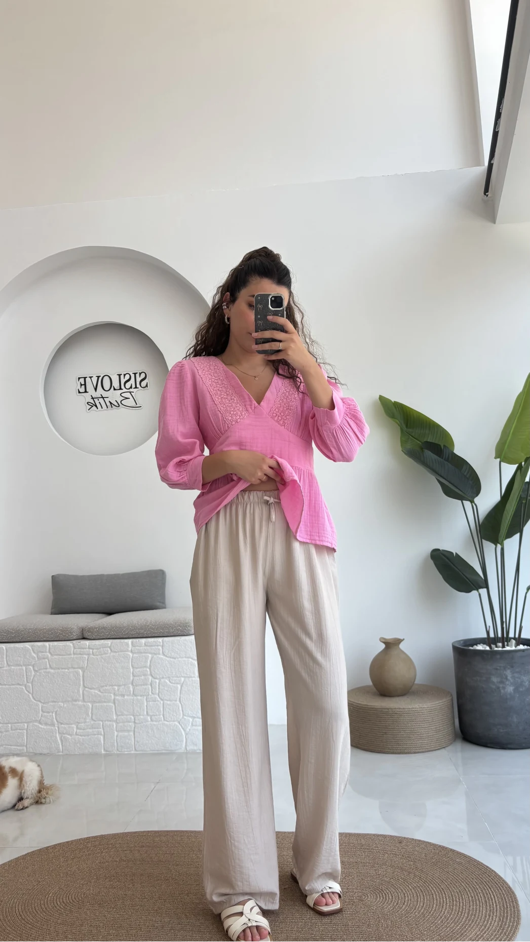 Raya Cepli Pantolon - Taş