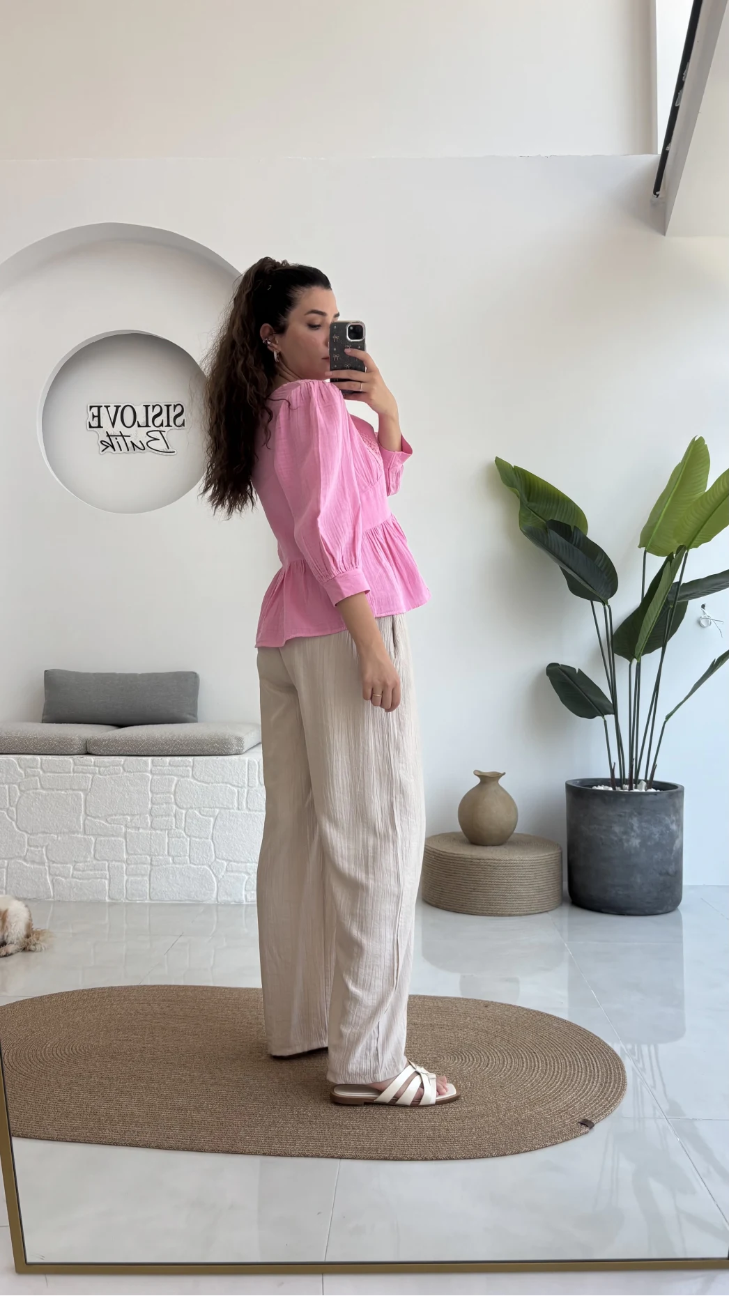 Raya Cepli Pantolon - Taş