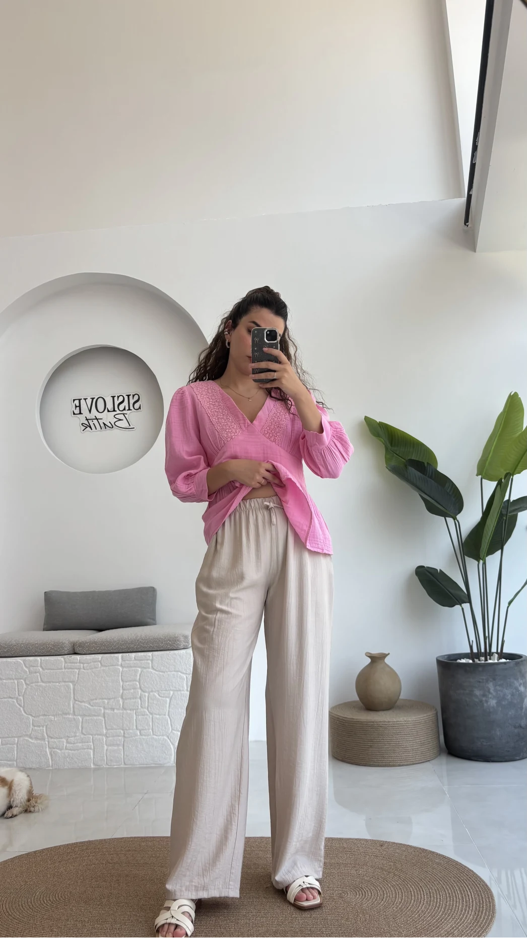 Raya Cepli Pantolon - Taş