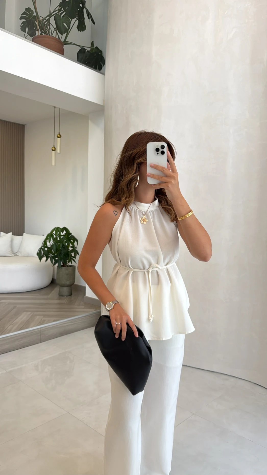 Reglan Kol Bağcıklı Takım - Ekru - Kod: 9145