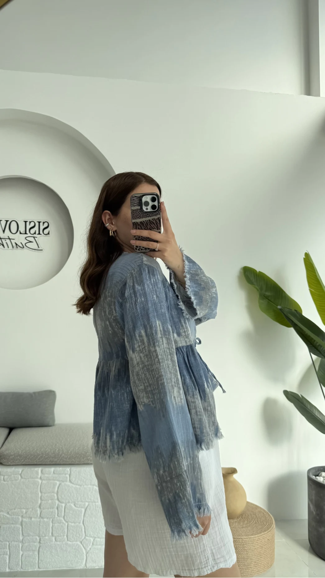 Renkli Kimono Mavi 7013