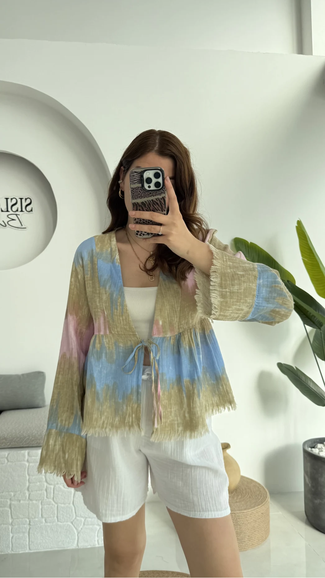 Renkli Kimono Pembe 7013