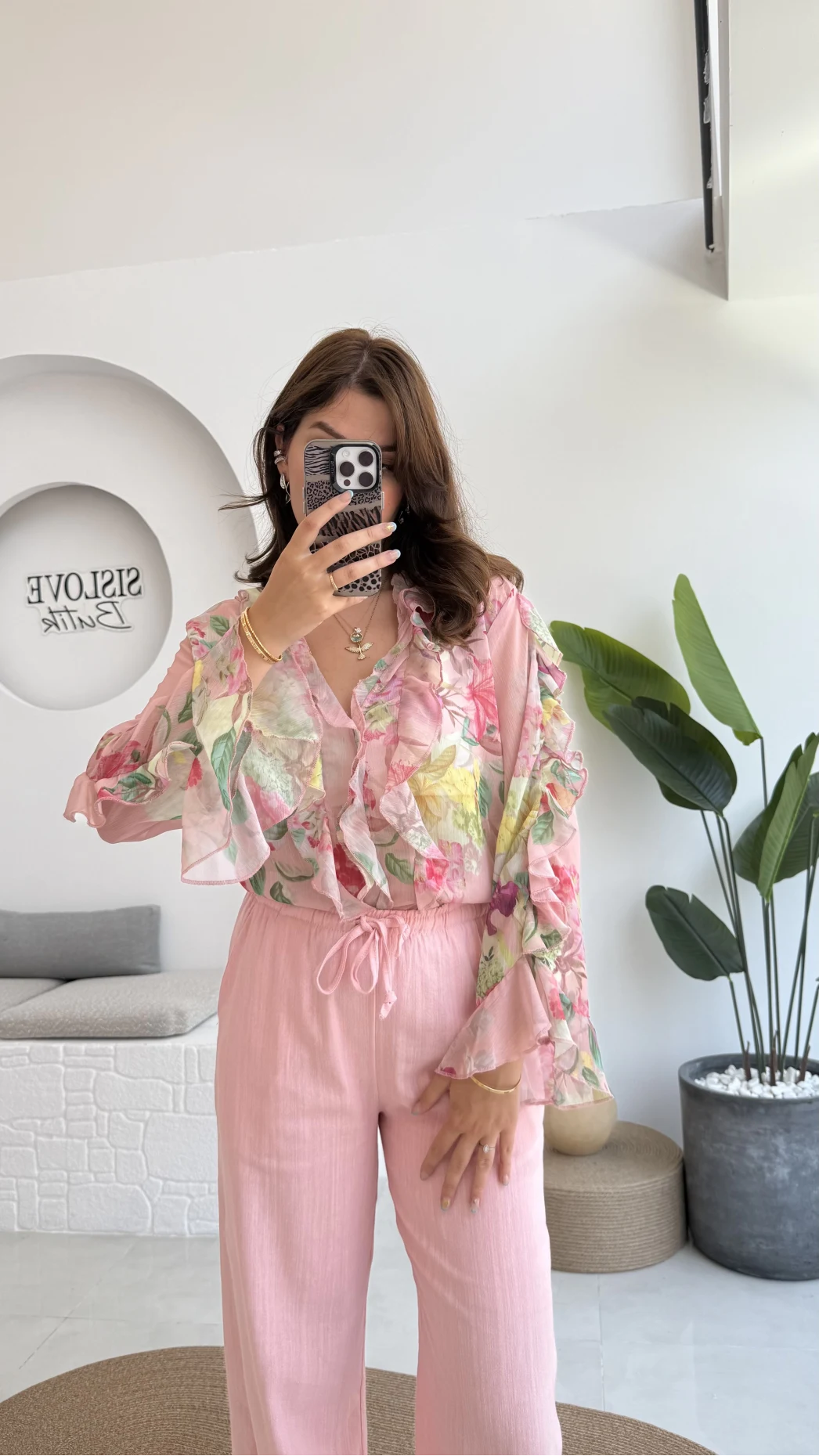 Renkli Şifon Gömlek