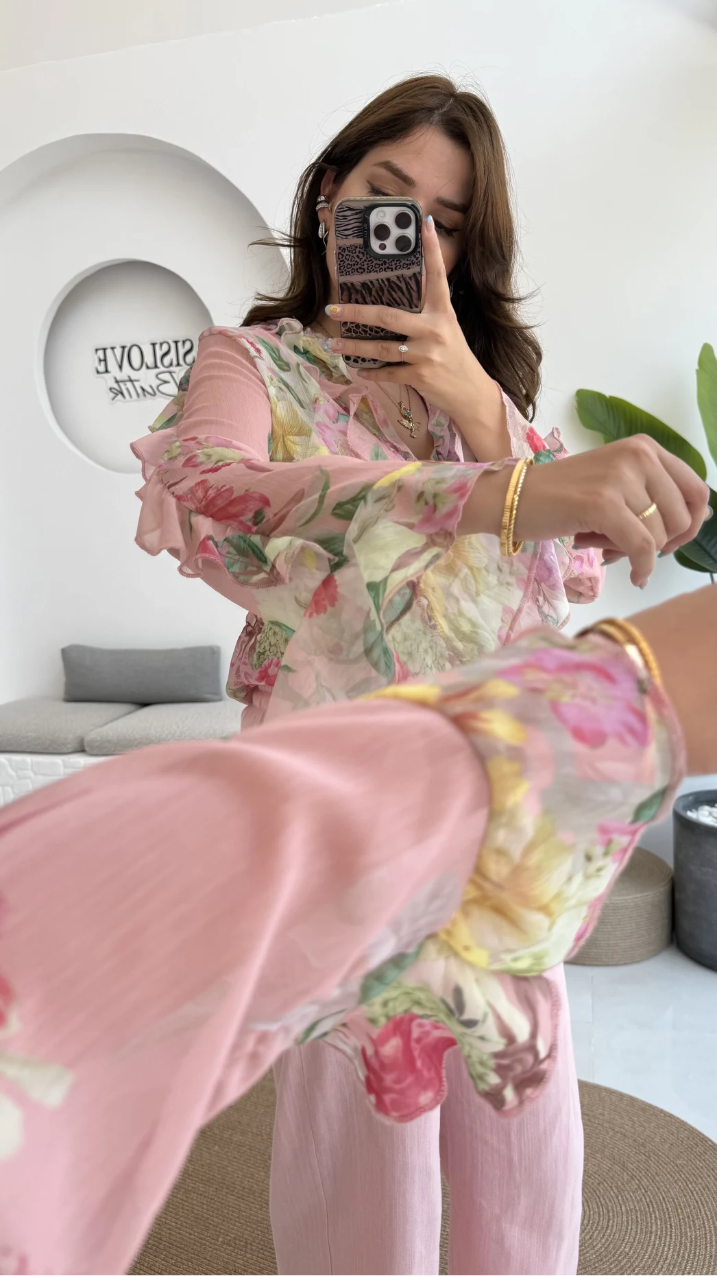 Renkli Şifon Gömlek