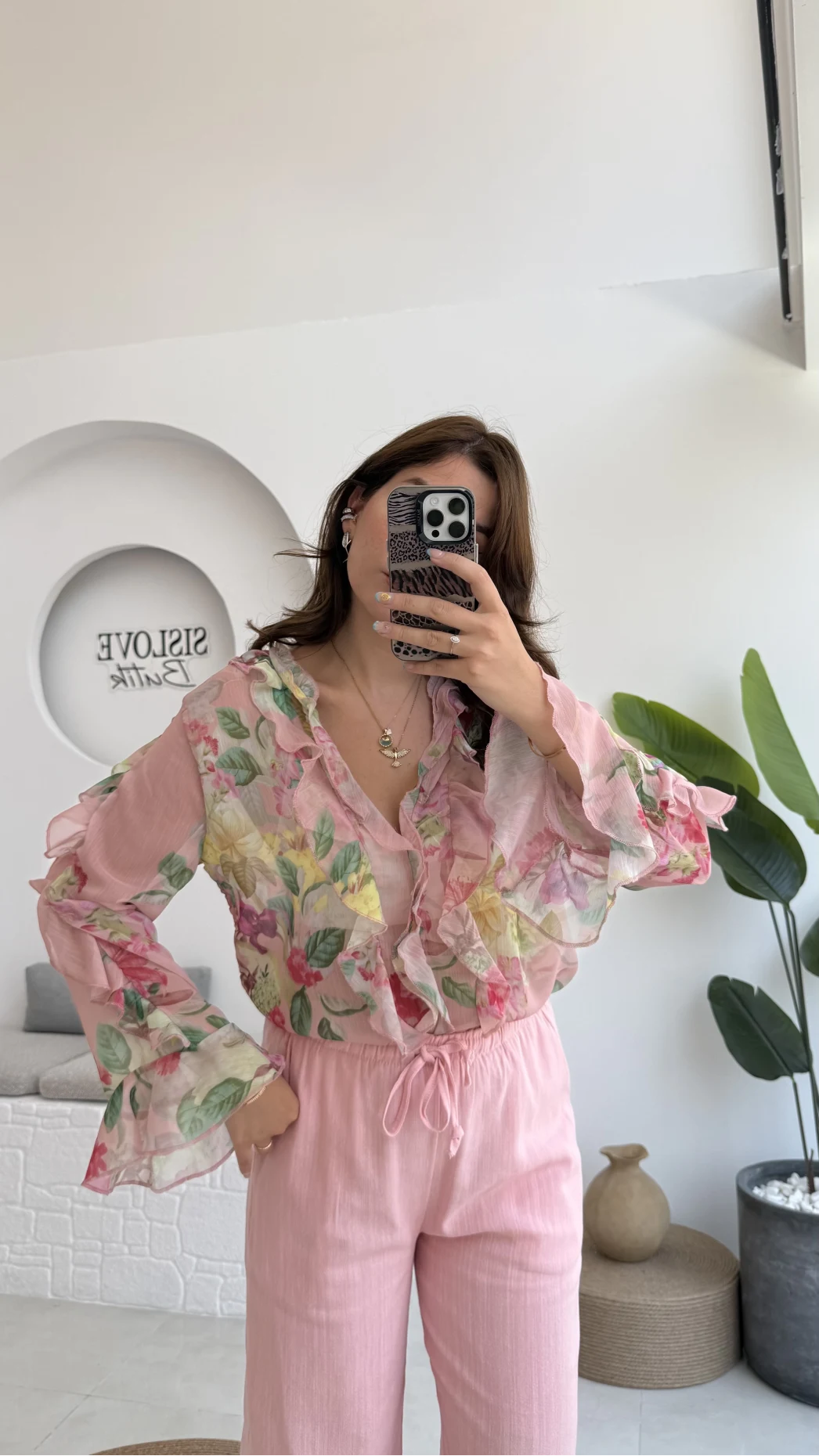 Renkli Şifon Gömlek