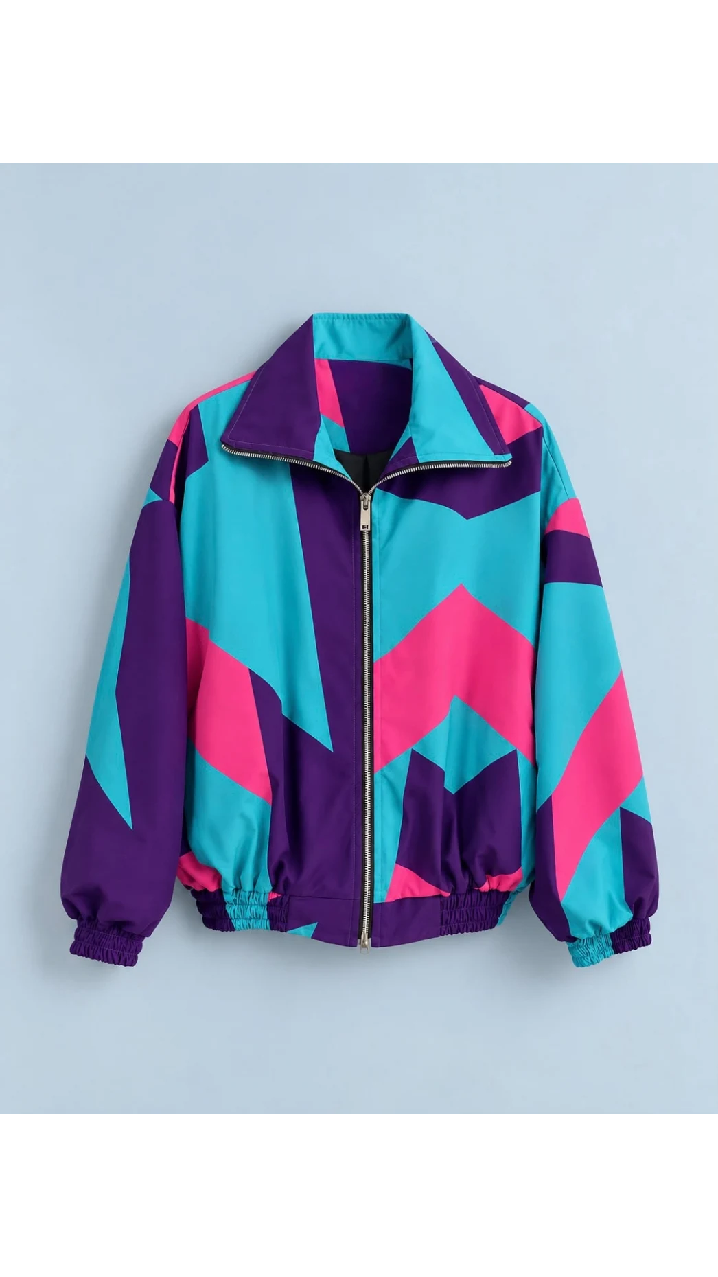 Retro 80’s Astarlı Ceket - Renkli