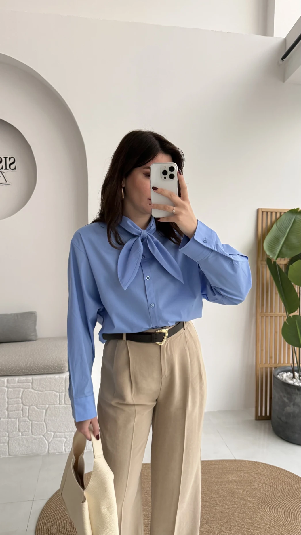 Robert Fular Yakalı Gömlek - Mavi - Kod: 5407