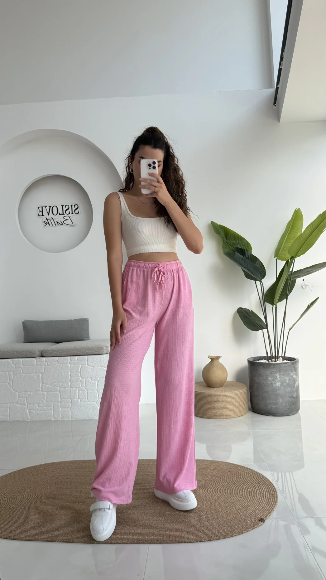 Ru Bürümcük Pantolon Pembe - 4023