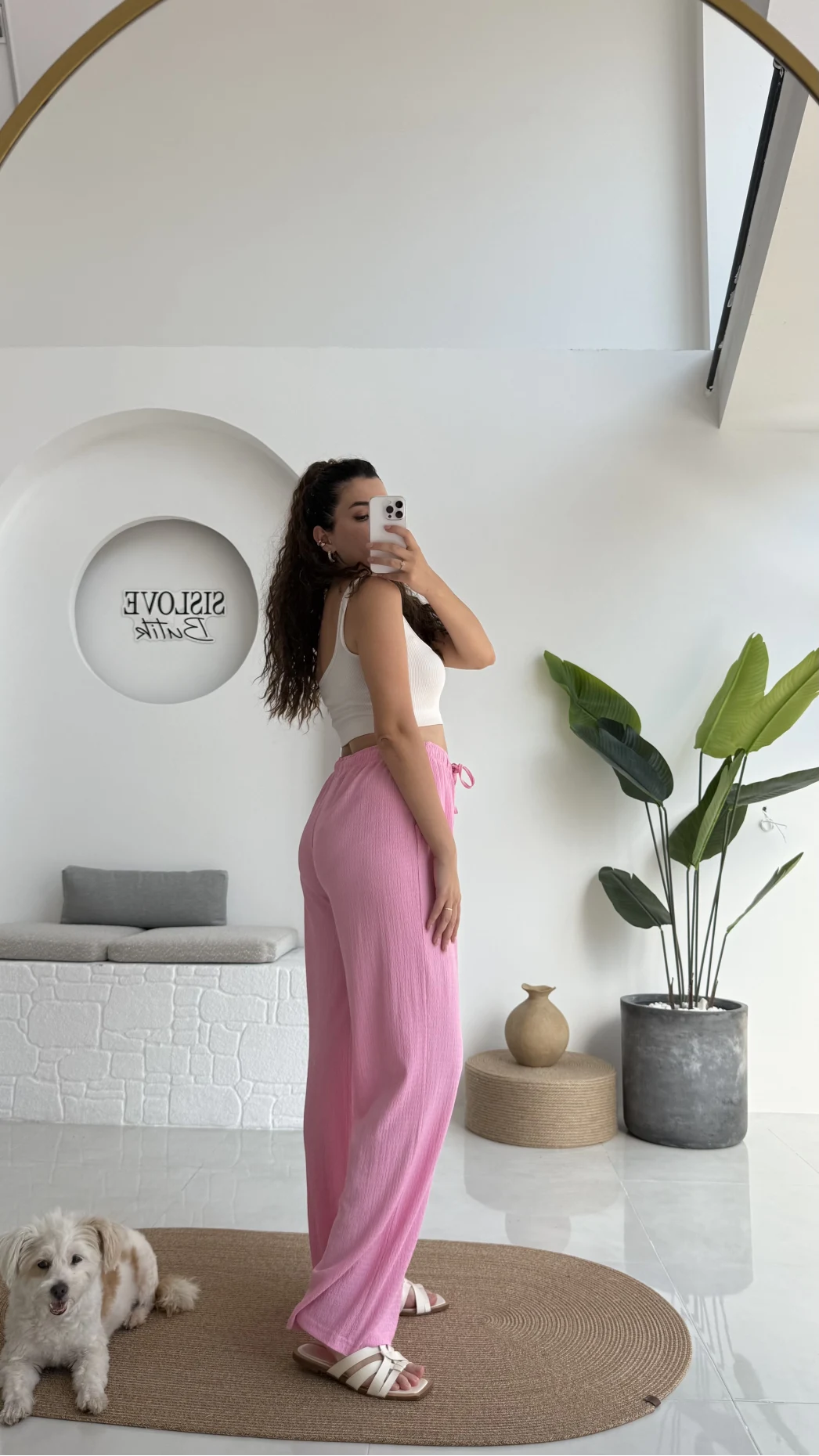 Ru Bürümcük Pantolon Pembe - 4023