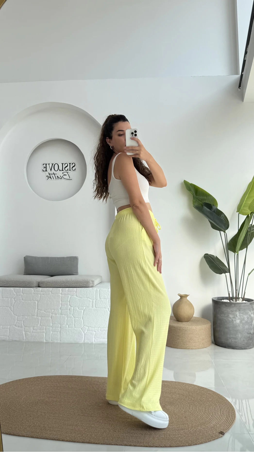 Ru Bürümcük Pantolon Sarı - 4023