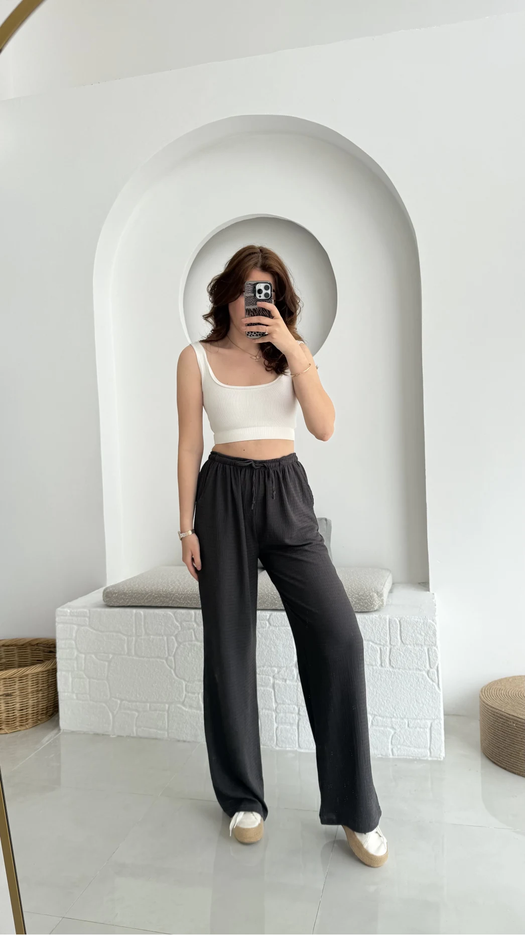 Ru Bürümcük Pantolon Antrasit - 4023