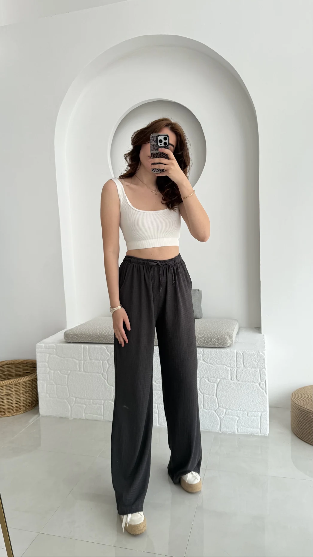 Ru Bürümcük Pantolon Antrasit - 4023