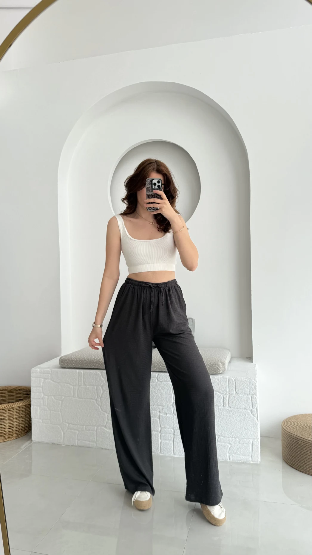 Ru Bürümcük Pantolon Antrasit - 4023