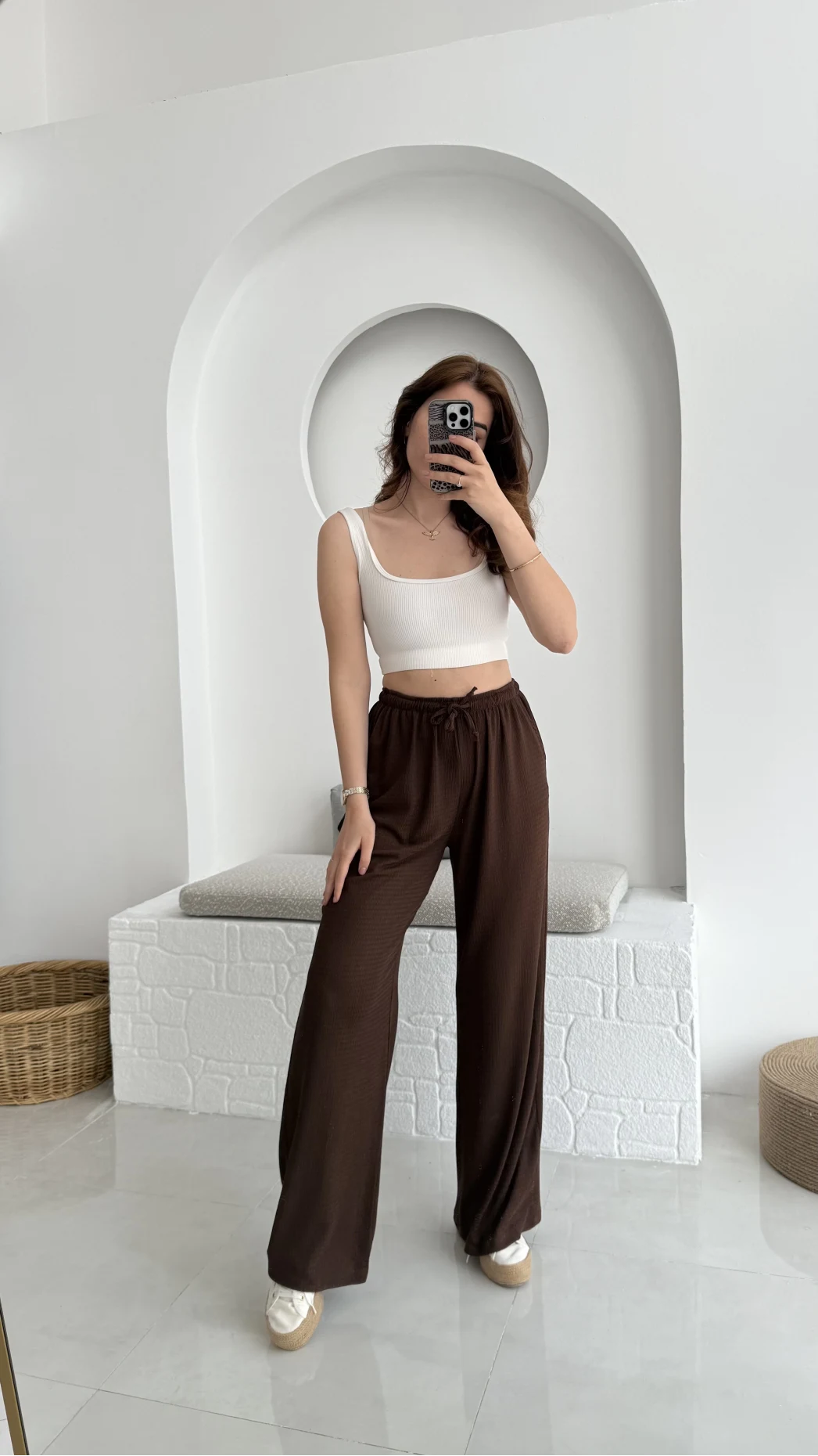 Ru Bürümcük Pantolon Kahve - 4023