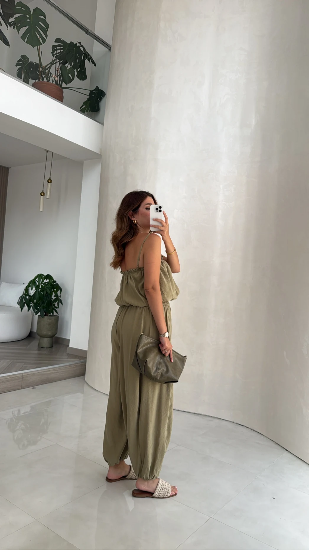 Ruby Askılı Balon Bluz Şalvar Pantolon Takım - Yeşil - Kod: 581171