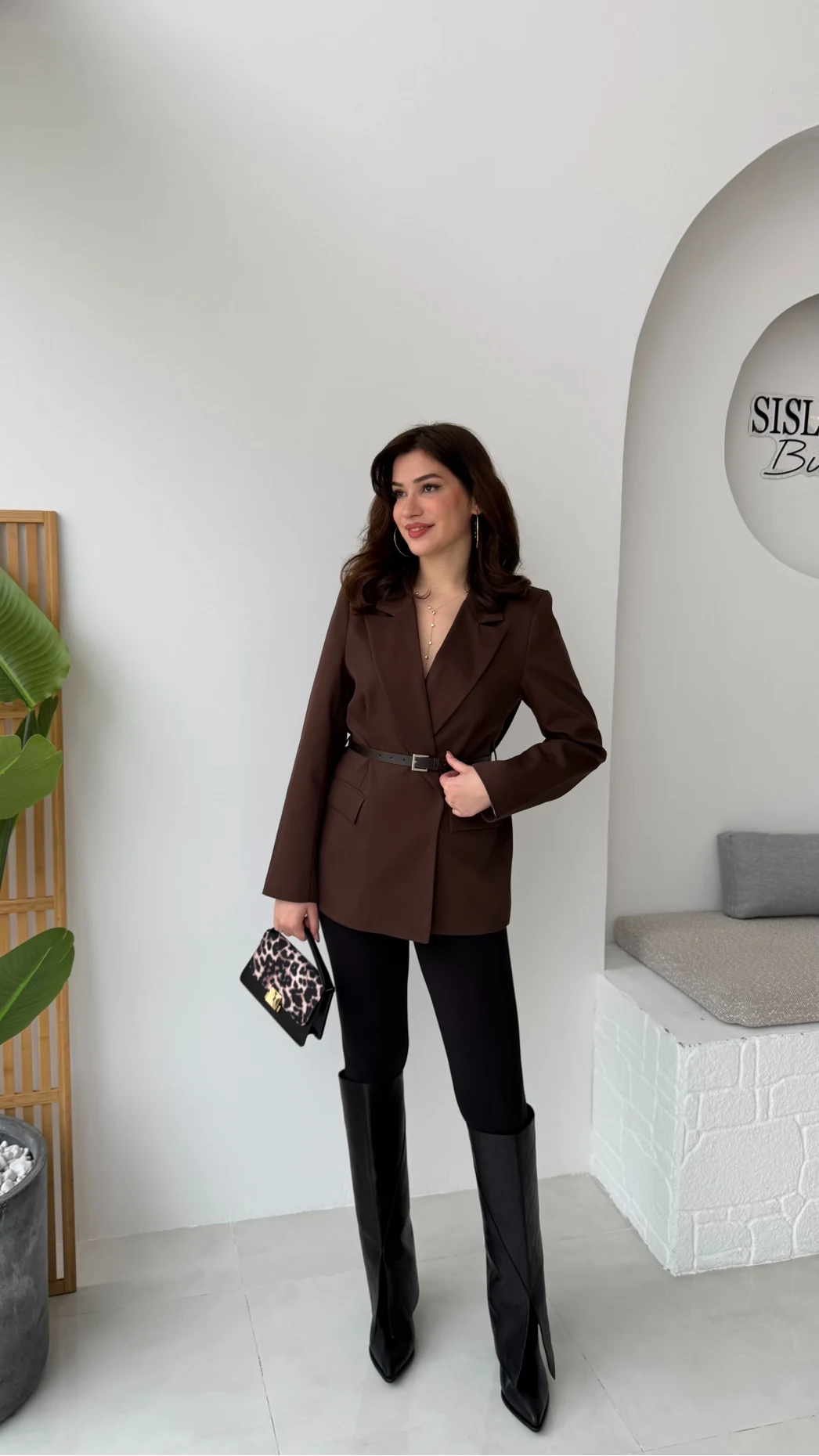 Rupert Kemerli Poliviskon Ceket - Acı Kahve - Kod: 9700