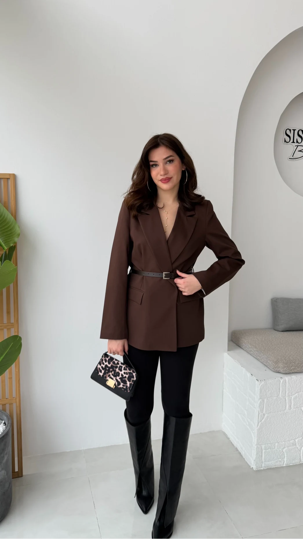 Rupert Kemerli Poliviskon Ceket - Acı Kahve - Kod: 9700