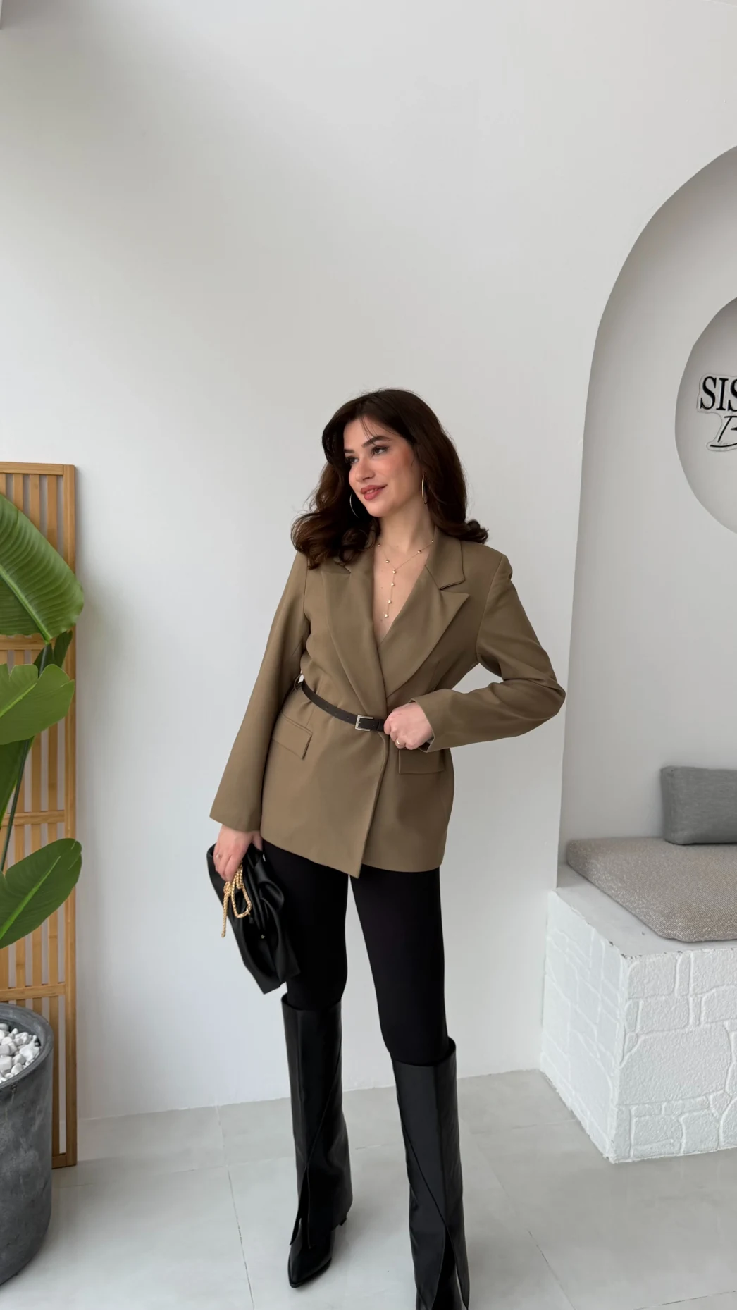 Rupert Kemerli Poliviskon Ceket - Haki - Kod: 9700