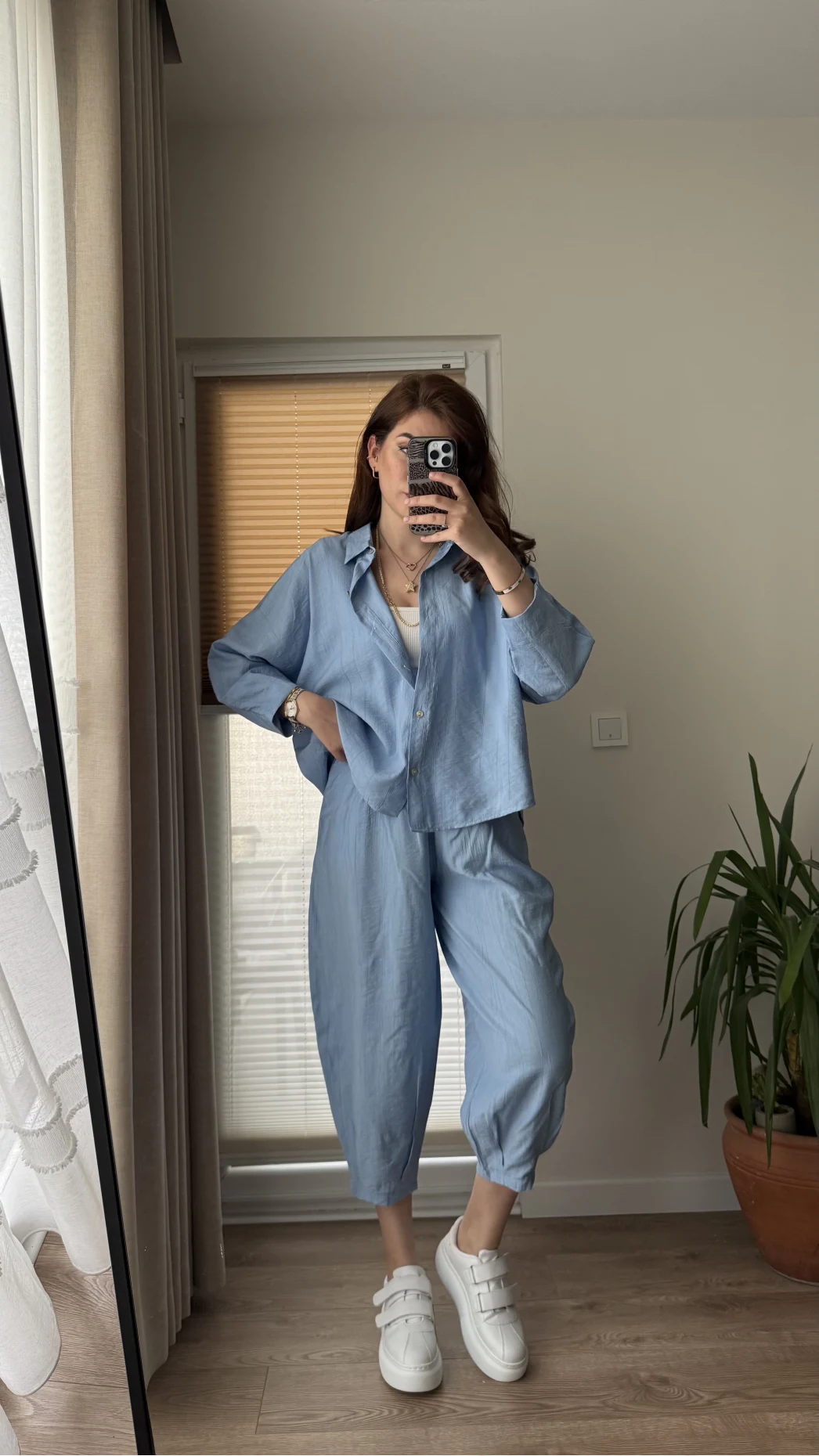 Rüya Gömlek Pantolon Takım Mavi