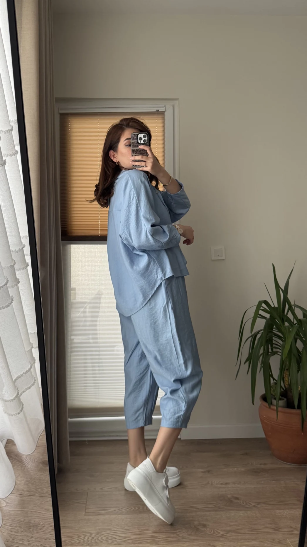 Rüya Gömlek Pantolon Takım Mavi