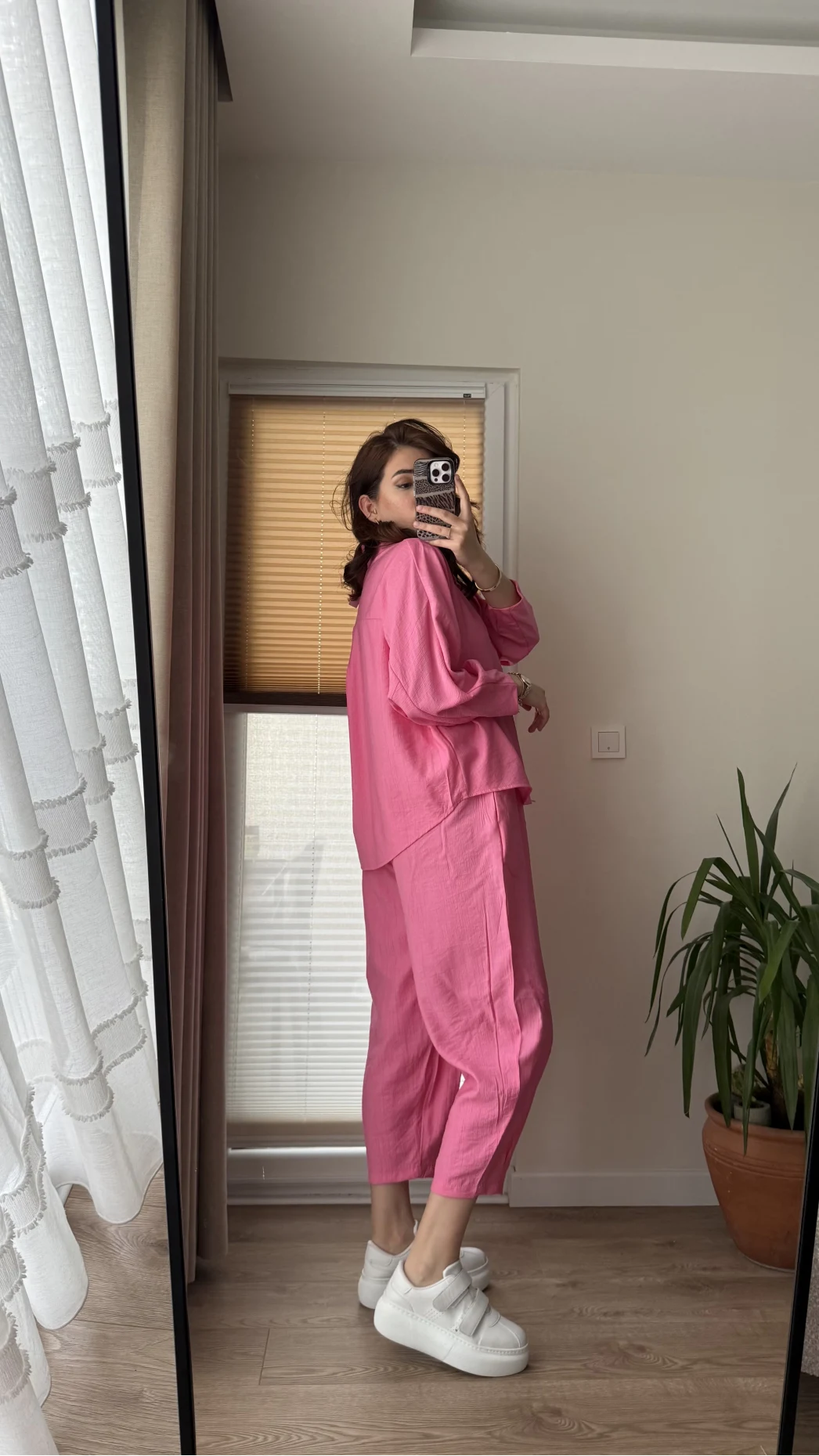 Rüya Gömlek Pantolon Takım Pembe