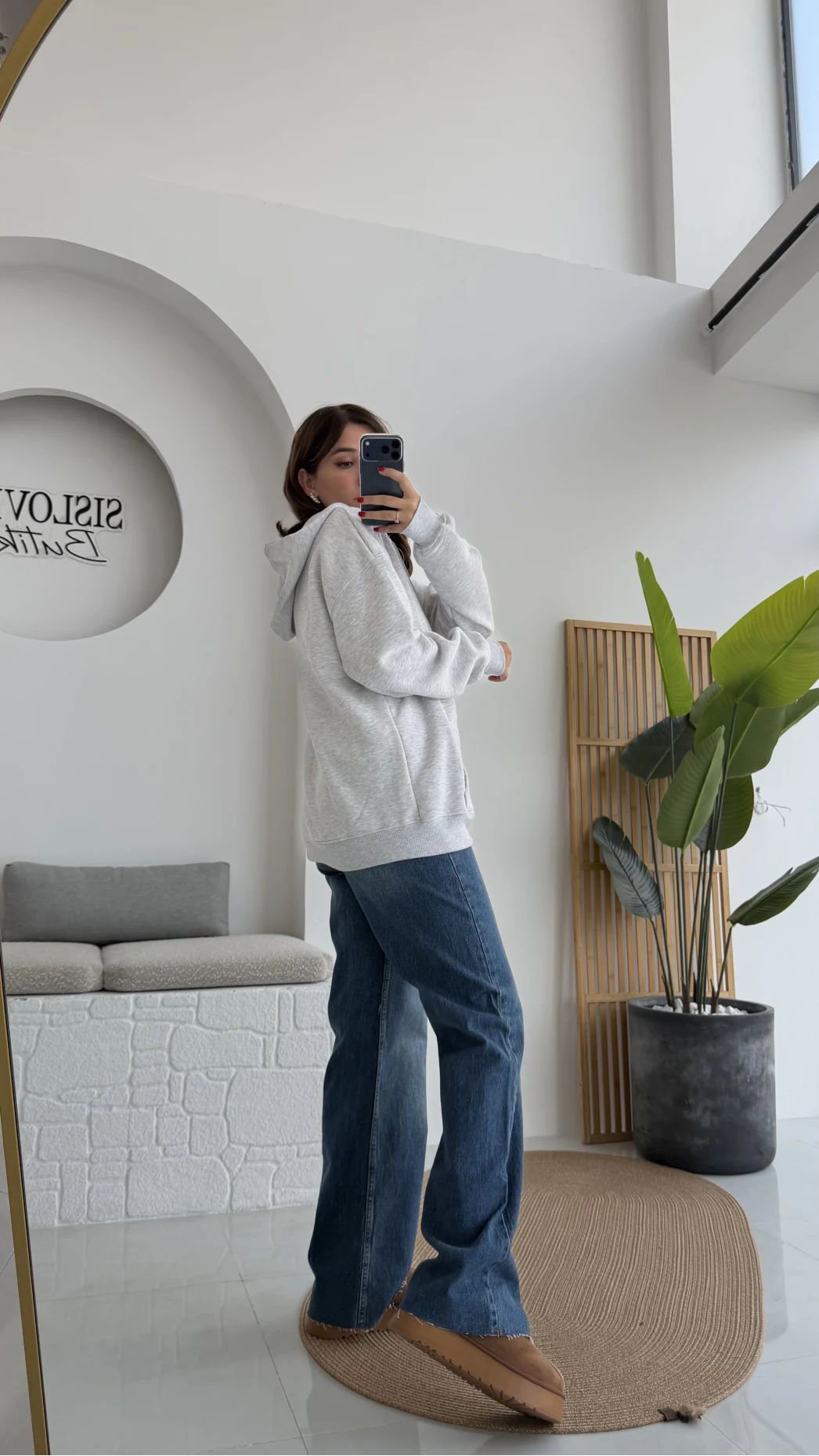 Samantha 3 İplik Fermuarlı Kapüşonlu Hırka - Gri - Kod: 2992