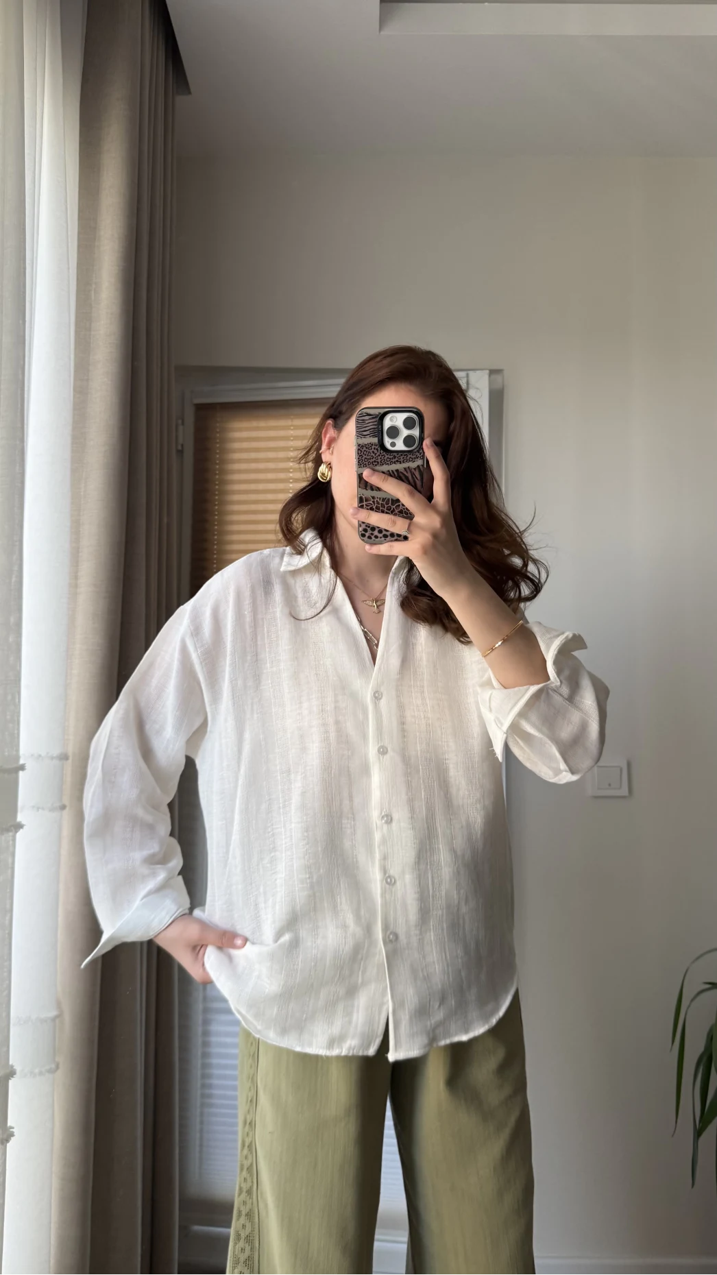 Santoria V Yaka Gömlek Beyaz (4957)