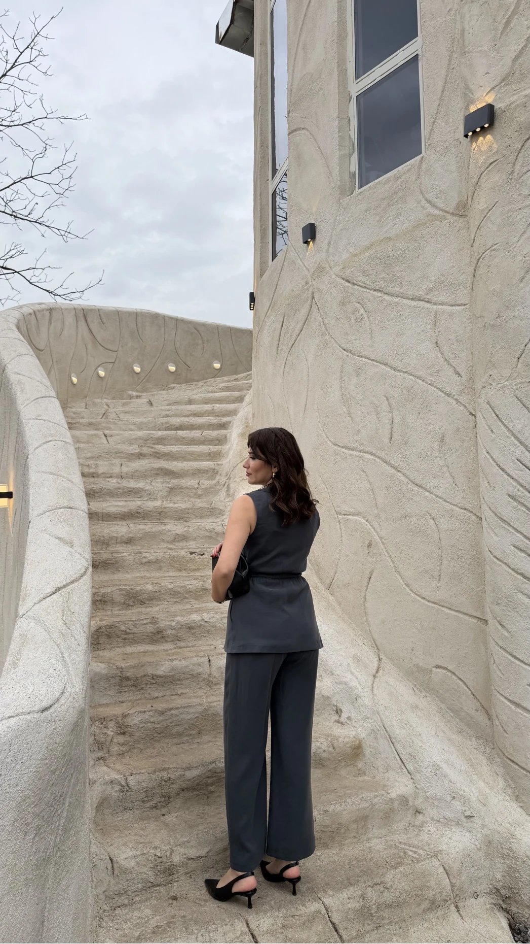 Sardinia Kemerli Yelek Pantolon Takım - Antrasit - Kod: 8019 4041