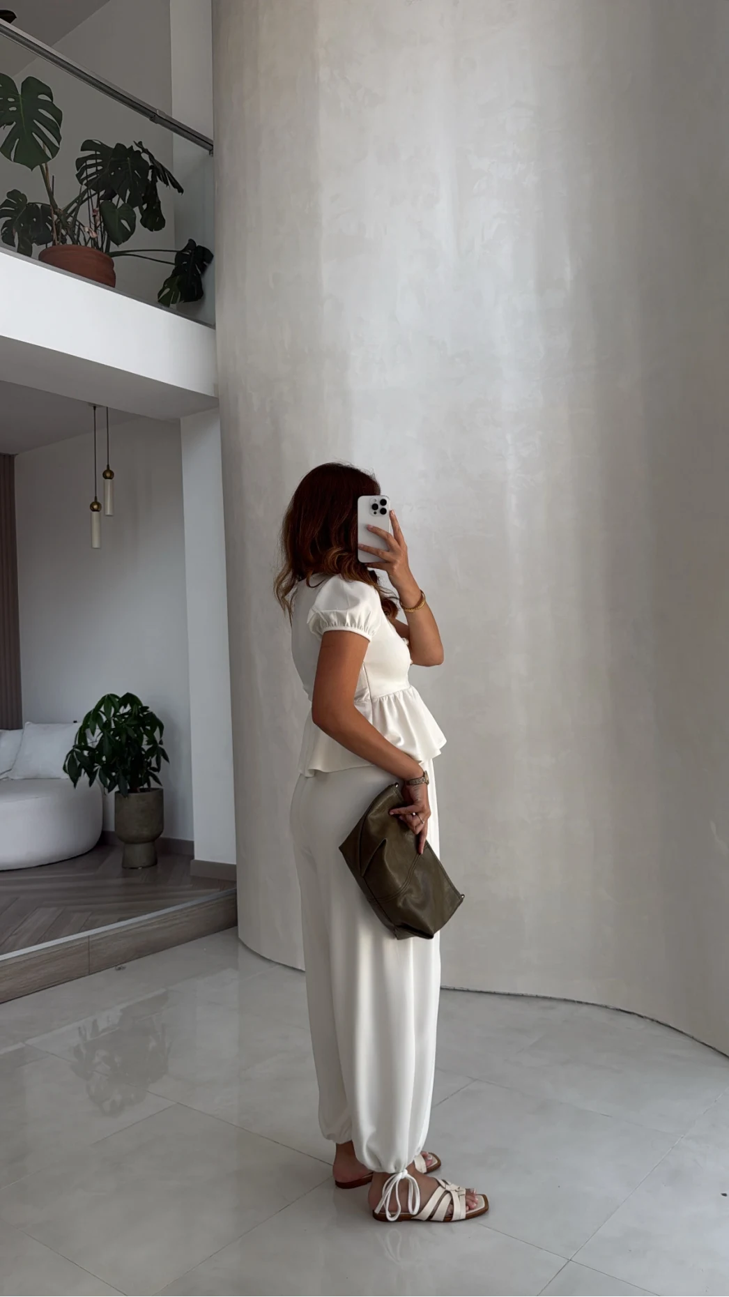 Saskia Modal Bluz Pantolon Takım - Ekru - Kod: 4165