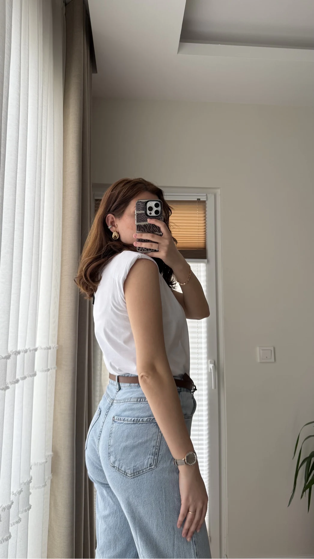Sıfır Kol Vatkalı T-Shirt Beyaz