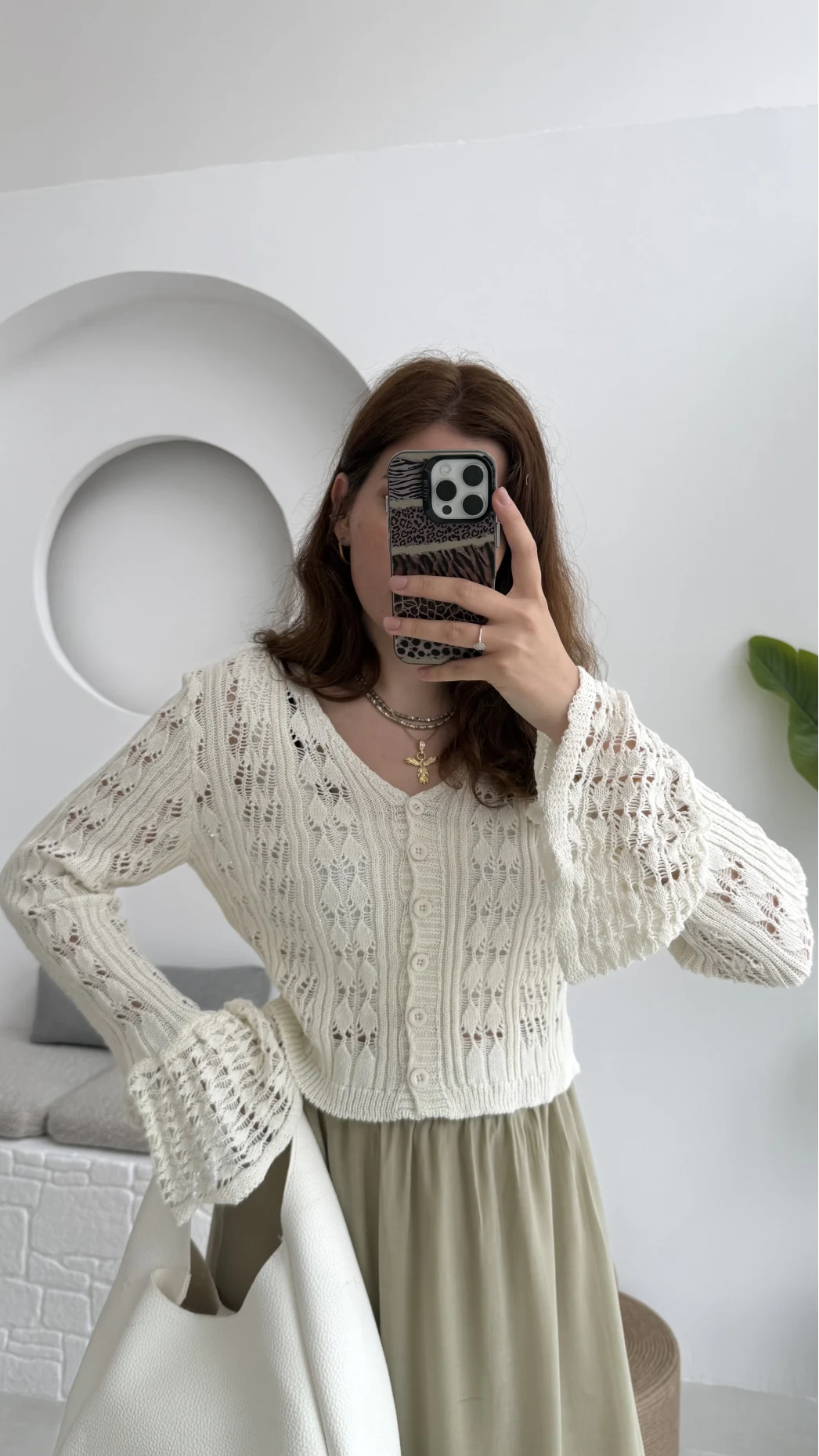 Sister Renkli Hırkalar Kırık Beyaz