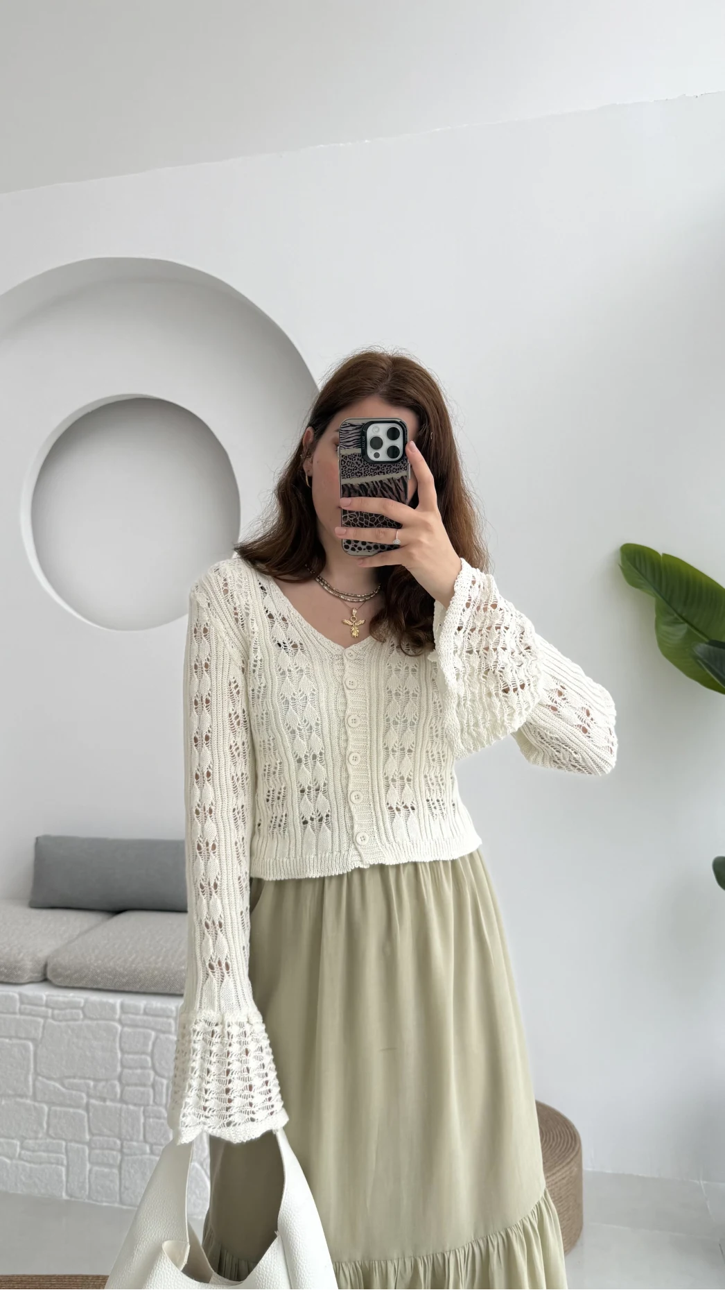 Sister Renkli Hırkalar Kırık Beyaz