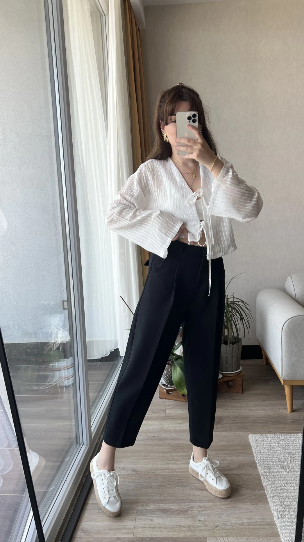 Siyah Kemerli Pantolon