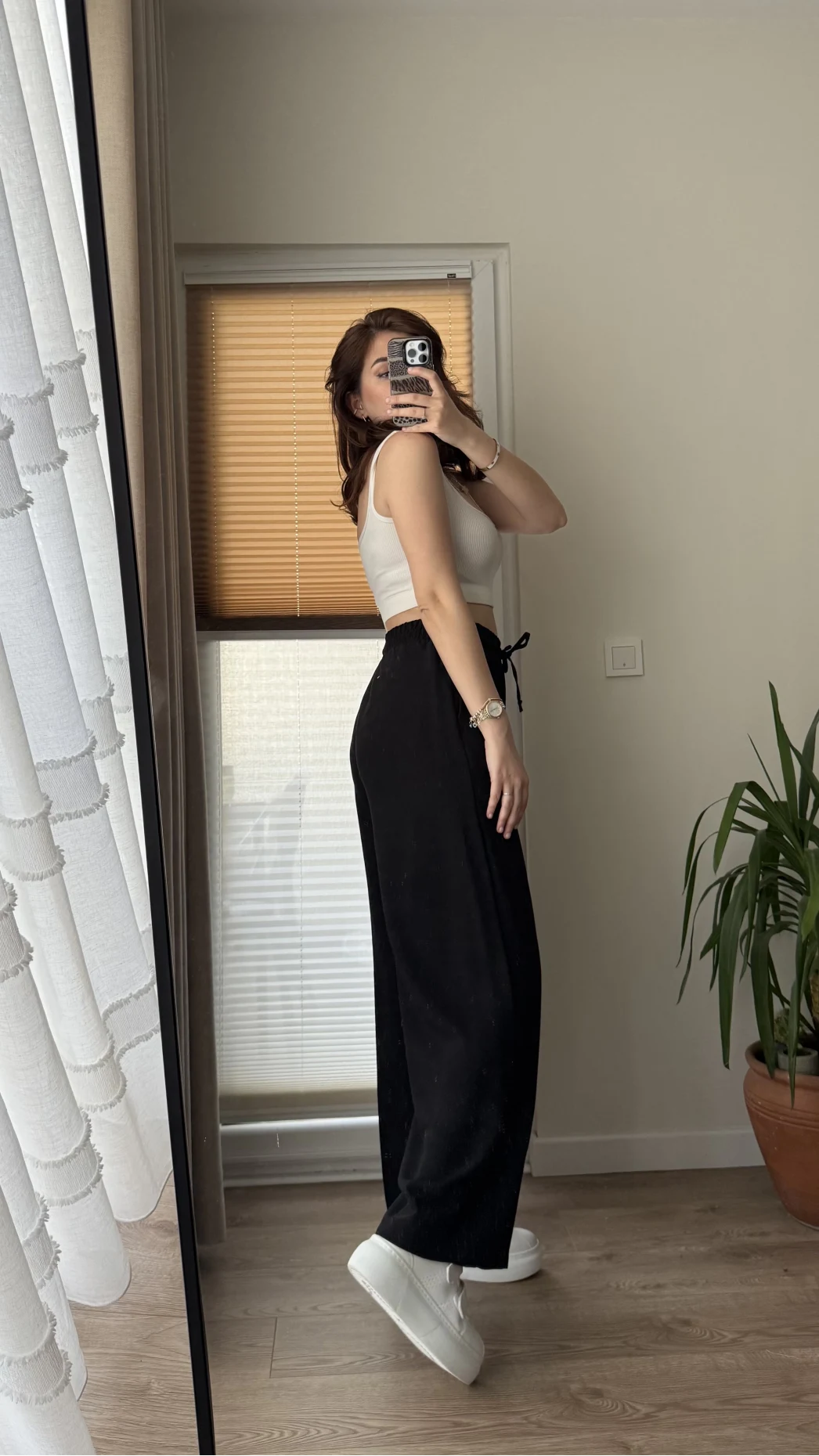 Siyah Tensel Pantolon