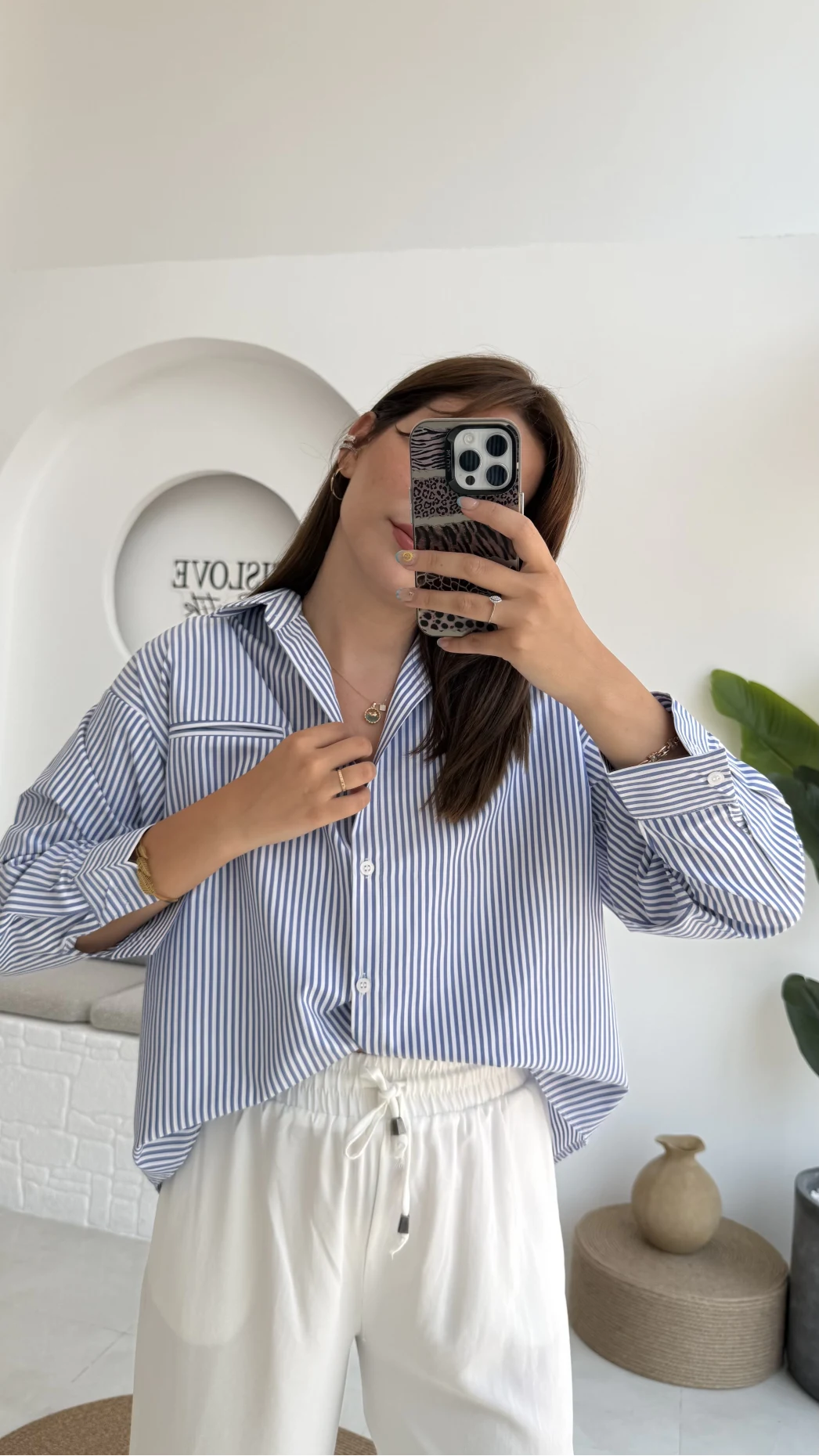 Snw Çizgili Gömlek Mavi