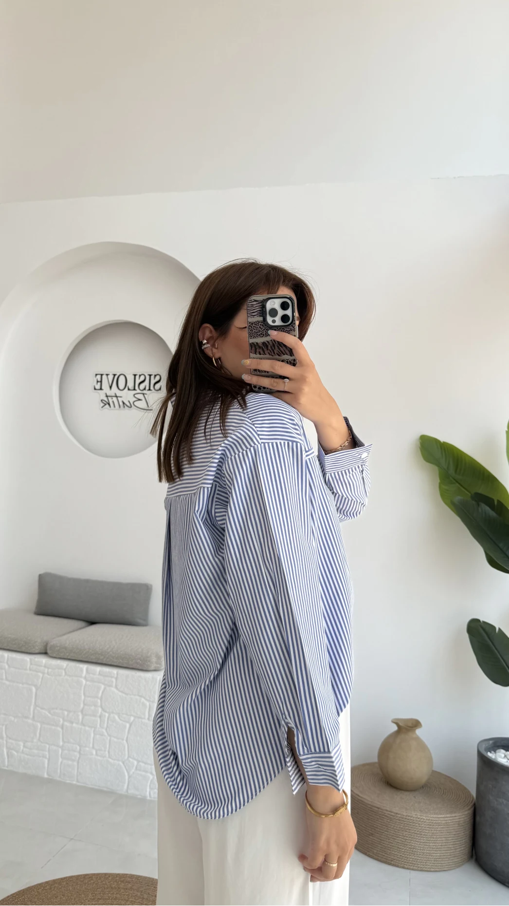 Snw Çizgili Gömlek Mavi