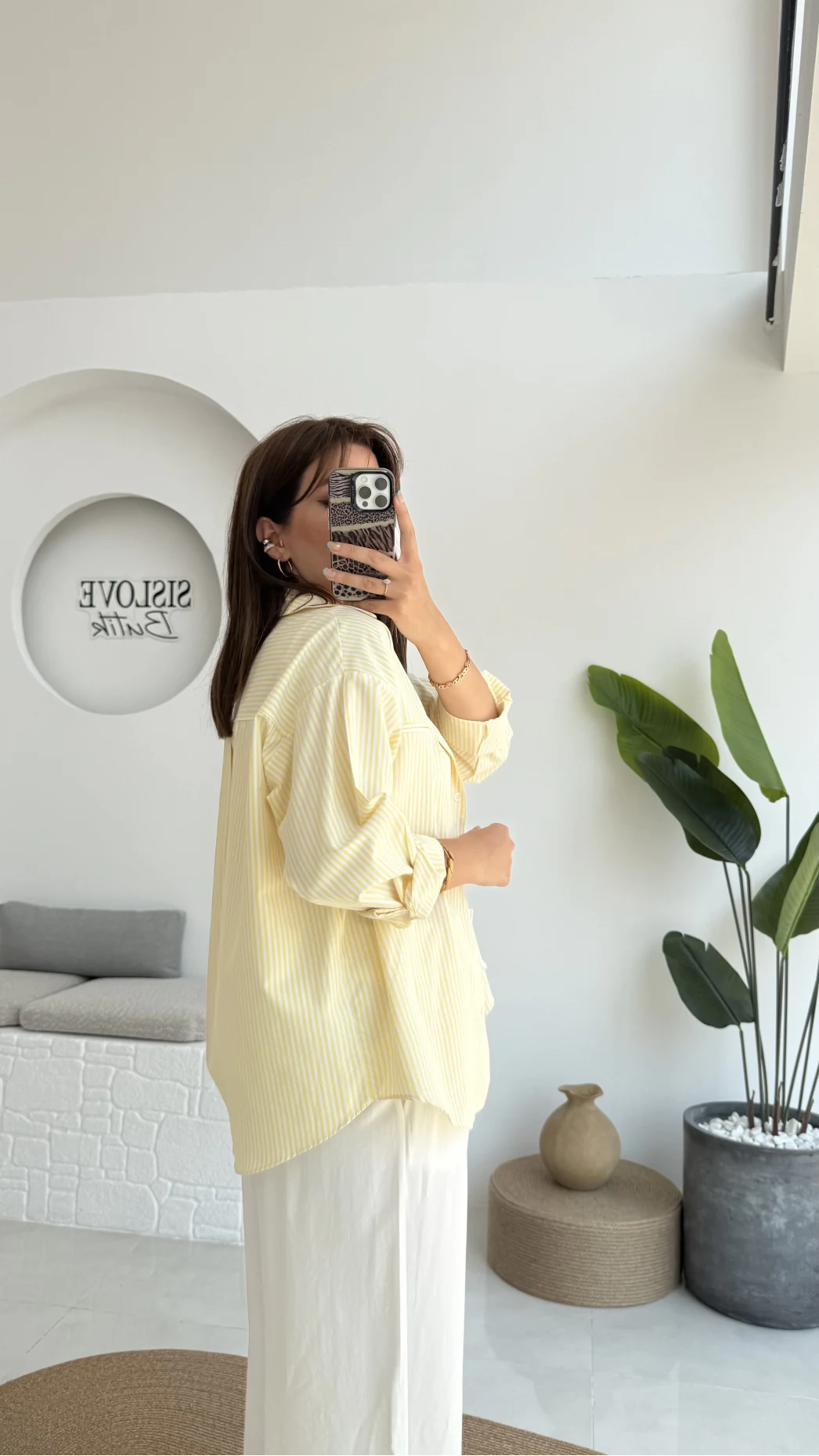 Snw Çizgili Gömlek Sarı