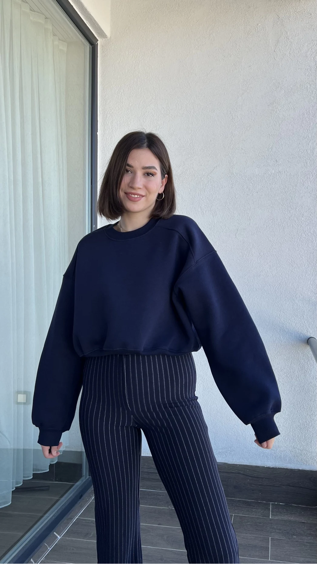 Snw Lacivert 3 İplik Polarlı Sweat