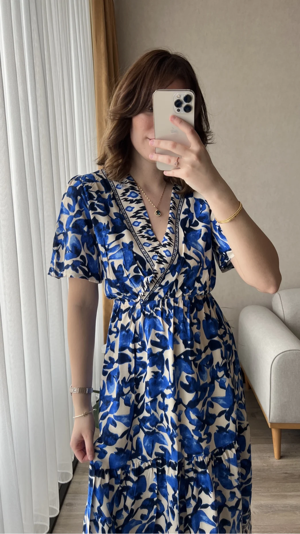 Stew Midi Boy Mavi Elbise