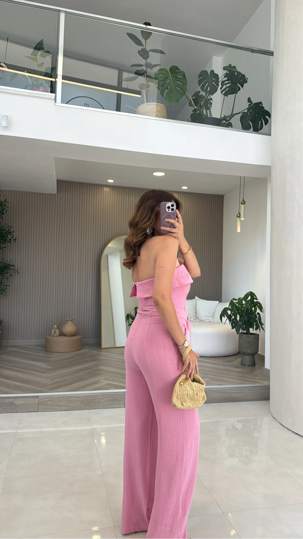 Straplez Kemerli Tulum - Pembe - Kod: 580409