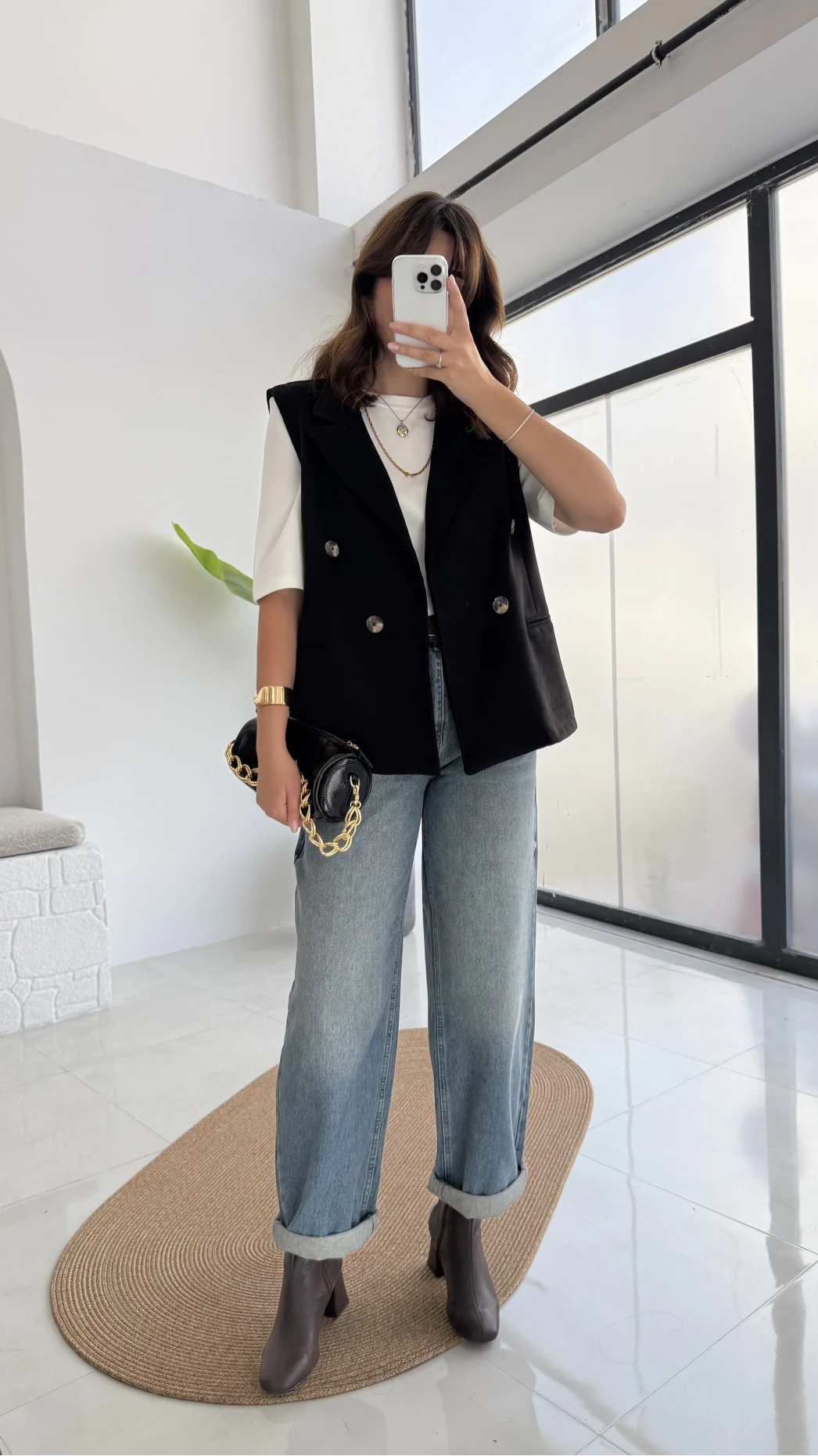 Süet Yelek - Siyah - Kod: 1211