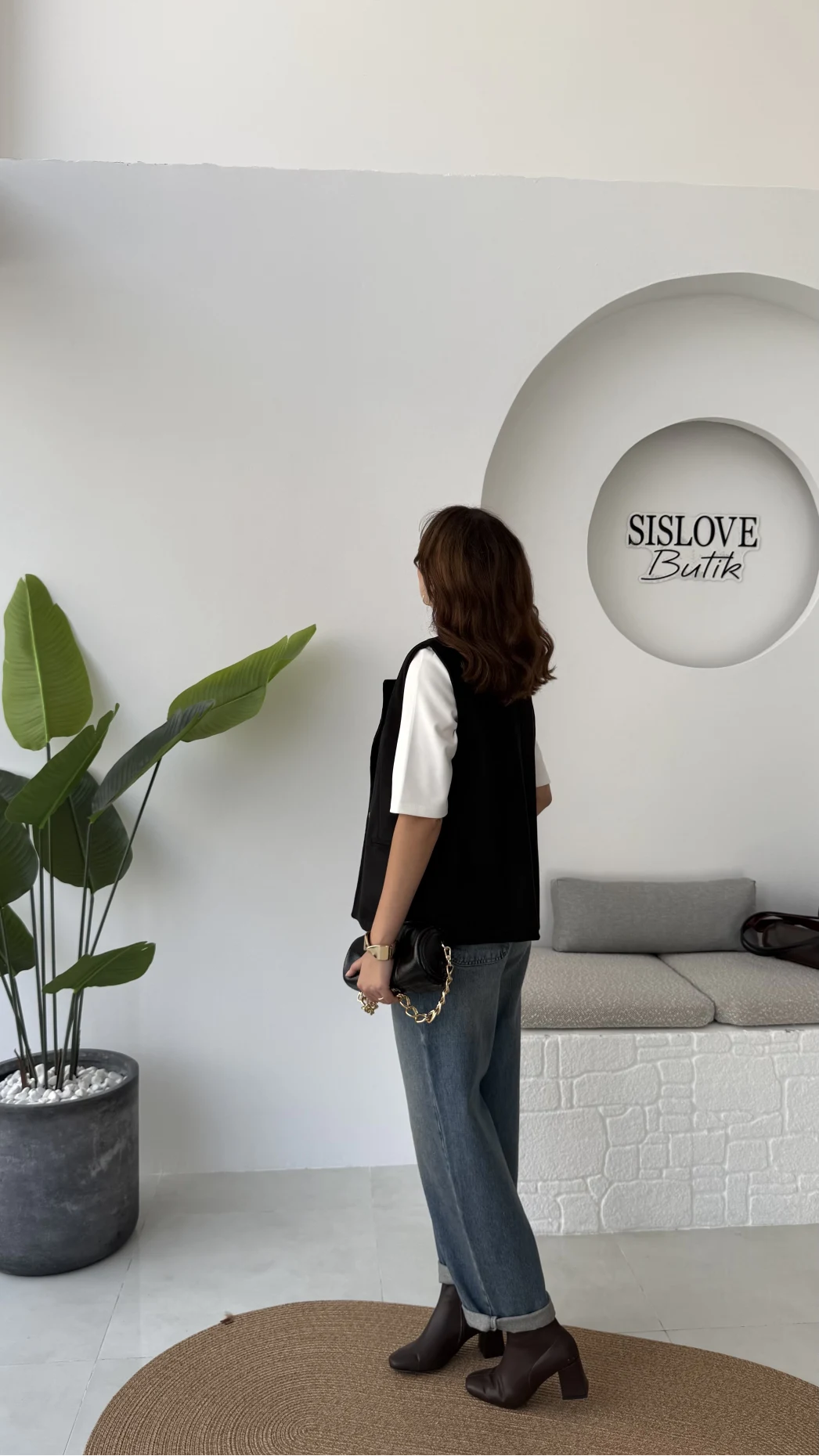 Süet Yelek - Siyah - Kod: 1211