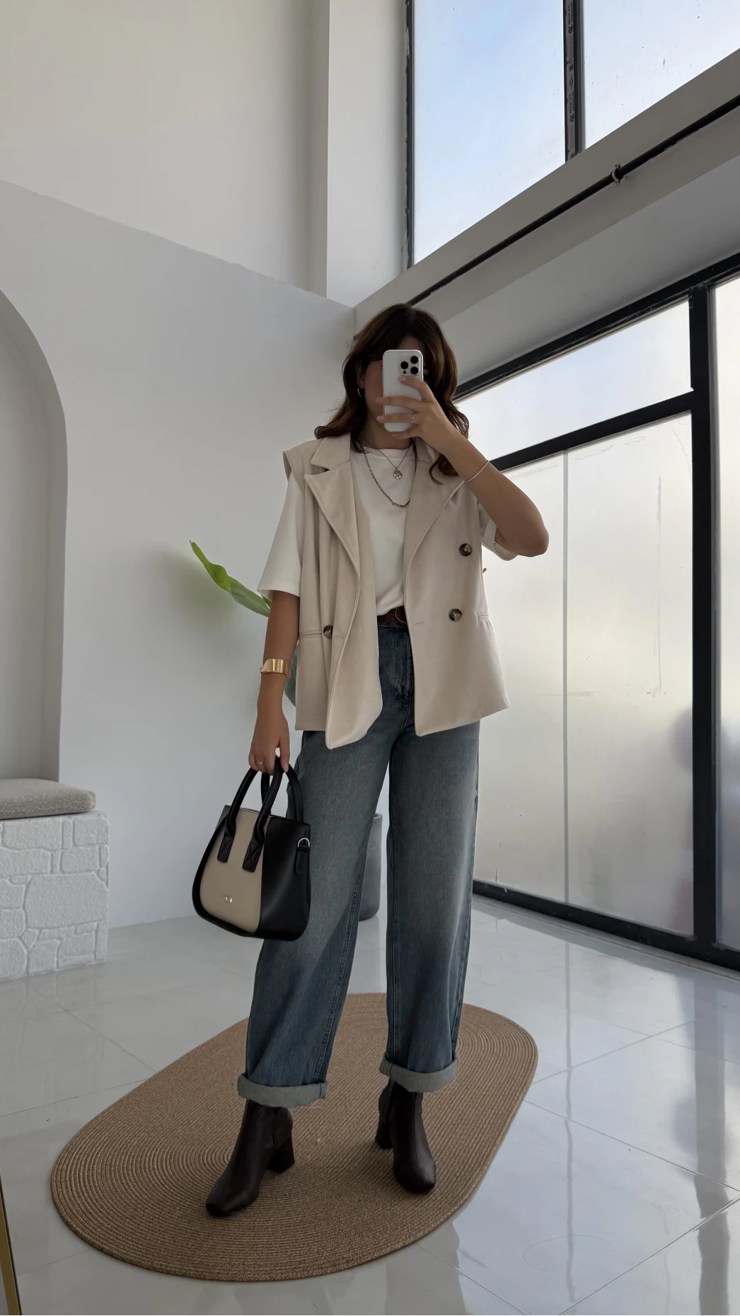 Süet Yelek - Taş - Kod: 1211